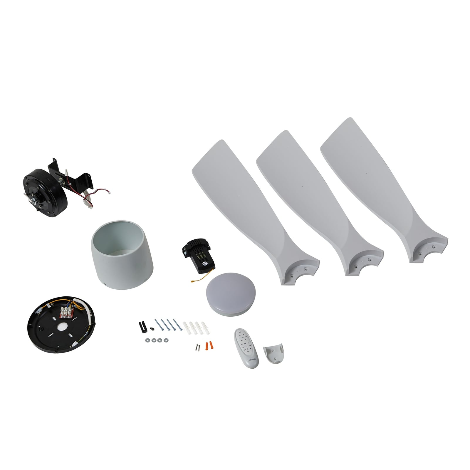 Deckenventilator Ventilator Lampe LED Smart Lucande Moneno weiß WLAN Tuya App - 4251911780055