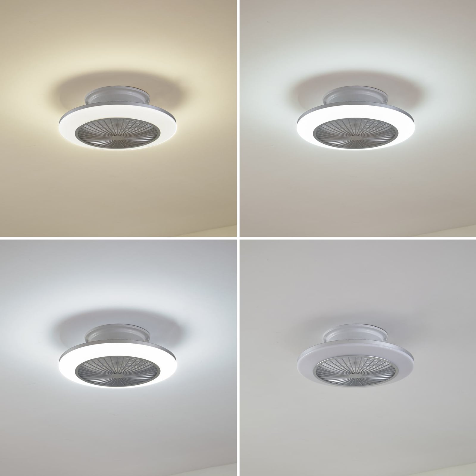 Lindby Deckenventilator Ventilator LED Mamuti silber Fernbedienung Lichtfarbe 55 - 4251911780161