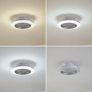 B-Ware Lindby Deckenventilator Ventilator LED Mamuti silber Fernbedienung Lichtfarbe 55