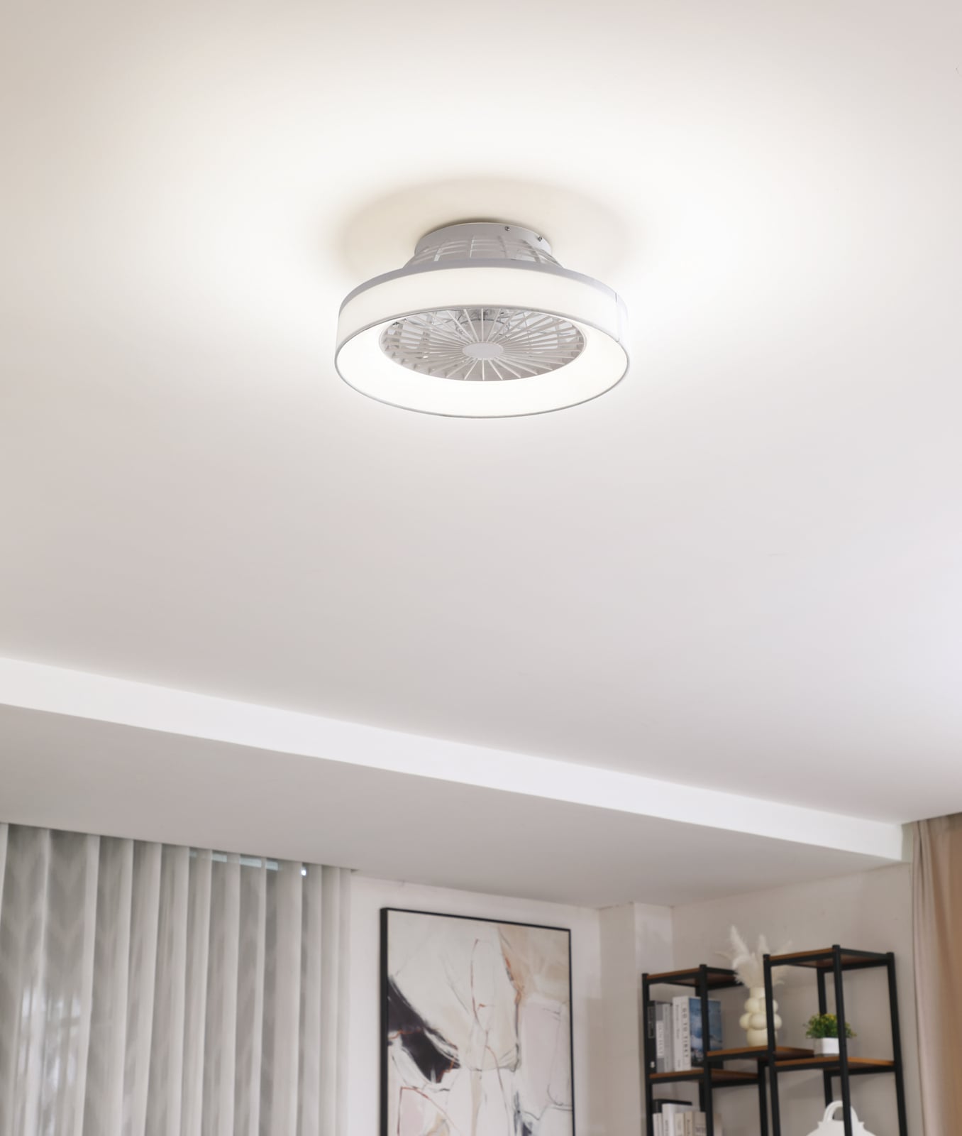 Lindby LED-Deckenventilator Mace Ventilator Deckenventilator weiß leise Ø 47 cm - 4251911780260