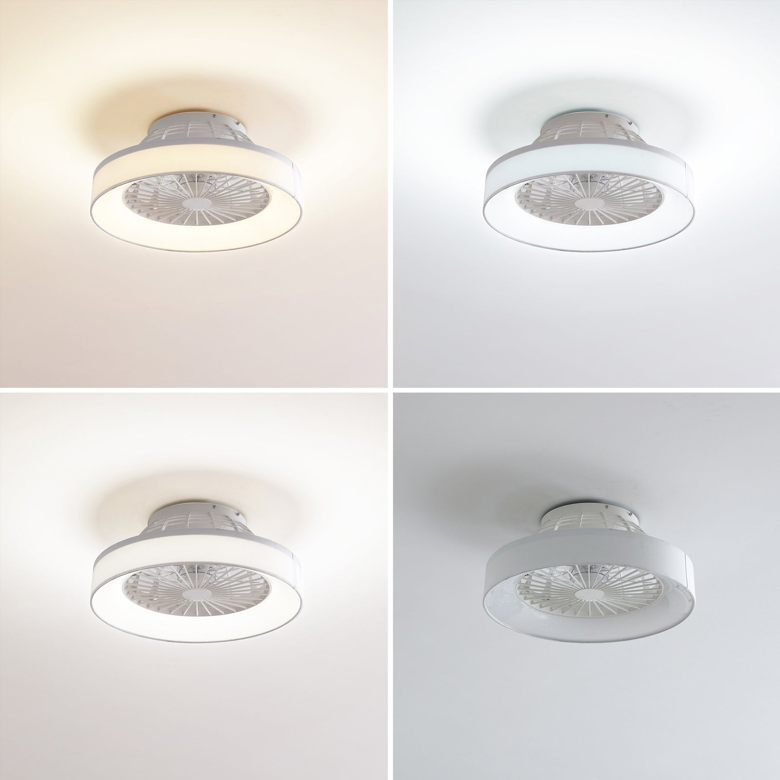 Lindby LED-Deckenventilator Mace Ventilator Deckenventilator weiß leise Ø 47 cm - 4251911780260
