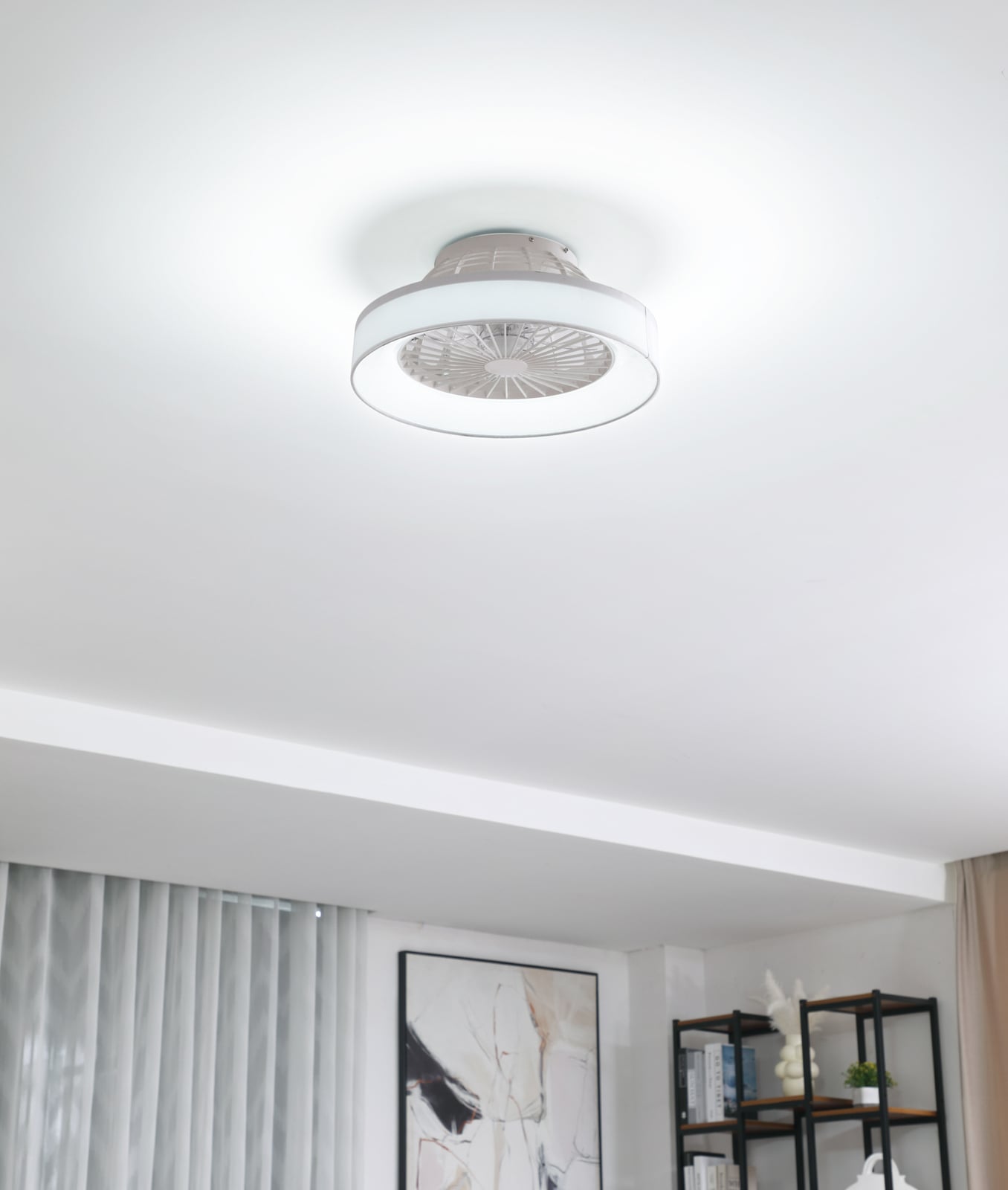 Lindby LED-Deckenventilator Mace Ventilator Deckenventilator weiß leise Ø 47 cm - 4251911780260