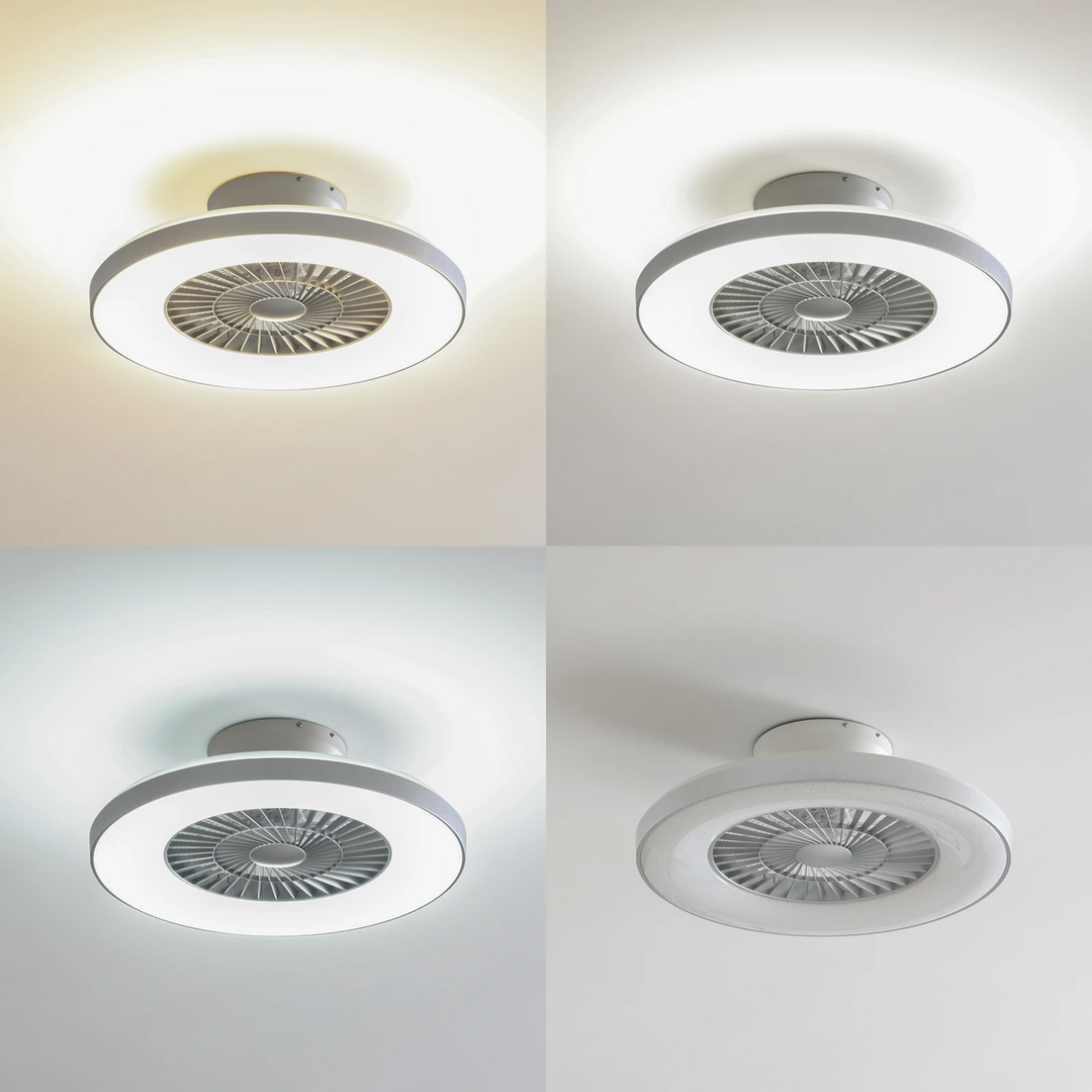 Lindby Smart Led Deckenventilator Ventilator Paavo Silber Leise Tuya Deckenlampe B-Ware - 10022142
