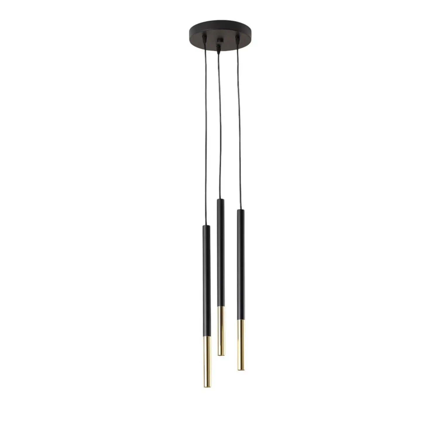 B-Ware Euluna Thalassa Pendelleuchte Hängelampe G9 Schwarz Chrom Rund 3fl Stahl - 10023181