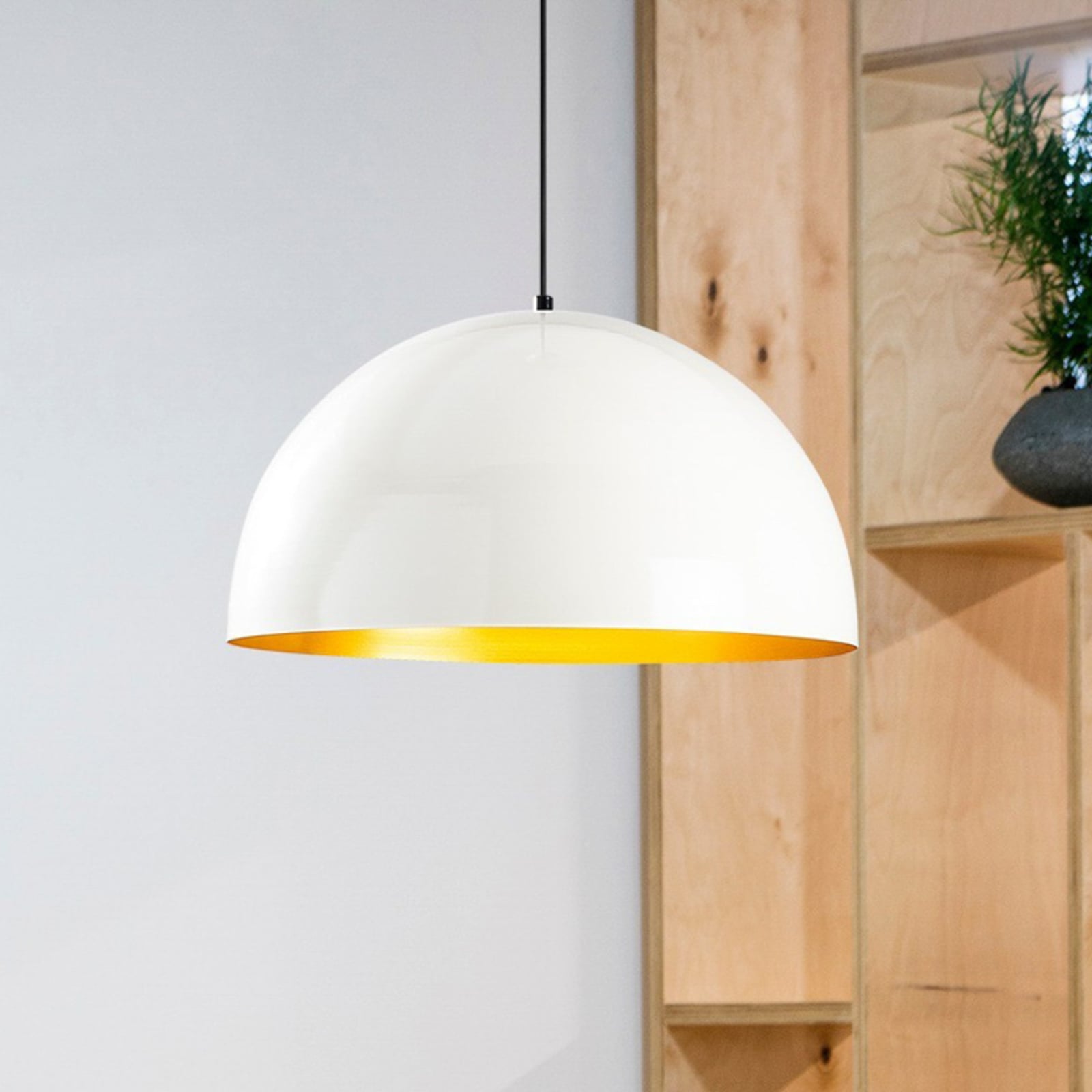 Hängeleuchte Berceste 234-S Hängelampe Deckenlampe Leuchte Lampe Ø50cm weiß/gold - 8681875547030