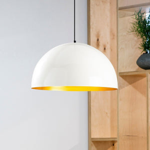 B-Ware Hängeleuchte Berceste 234-S Hängelampe Deckenlampe Leuchte Lampe Ø50cm weiß/gold