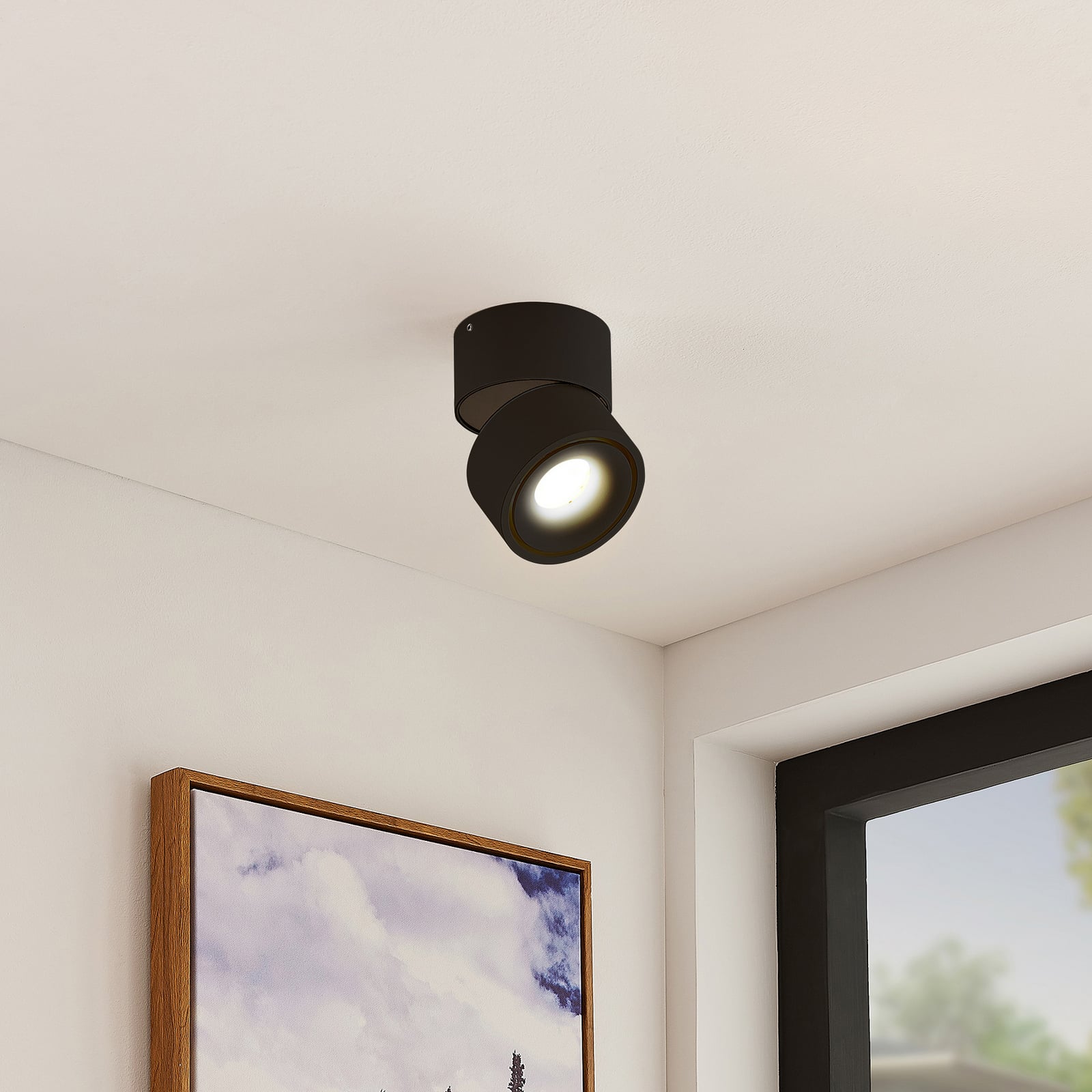 Arcchio LED-Deckenstrahler Rotari 980lm 1-flg schwarz dimmbar 3000K - 4251911785449