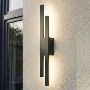 B-Ware Lindby Außenleuchte Wandlampe LED Außenwandleuchte schwarz Aluminium Sakari 59 c