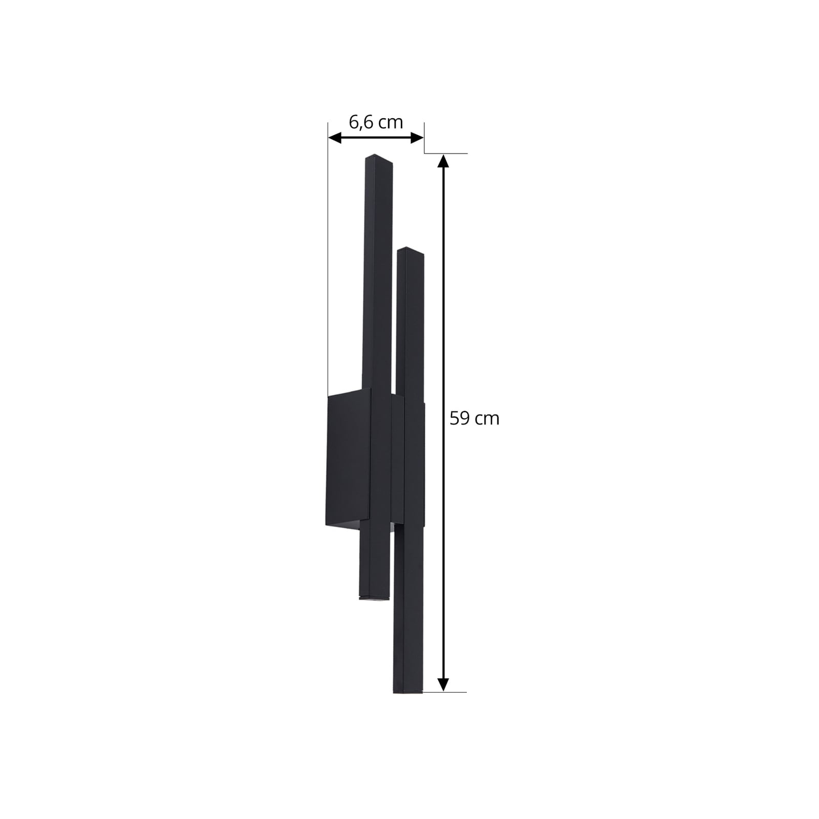 Lindby Außenleuchte Wandlampe LED Außenwandleuchte schwarz Aluminium Sakari 59 c - 4251911786637