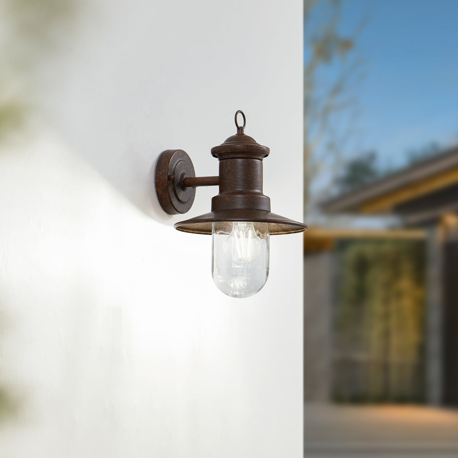 Lindby Eloretta Draußen Wandleuchte Rost Stahl Lampe Licht Außenlampe Leuchte - 4251911786736