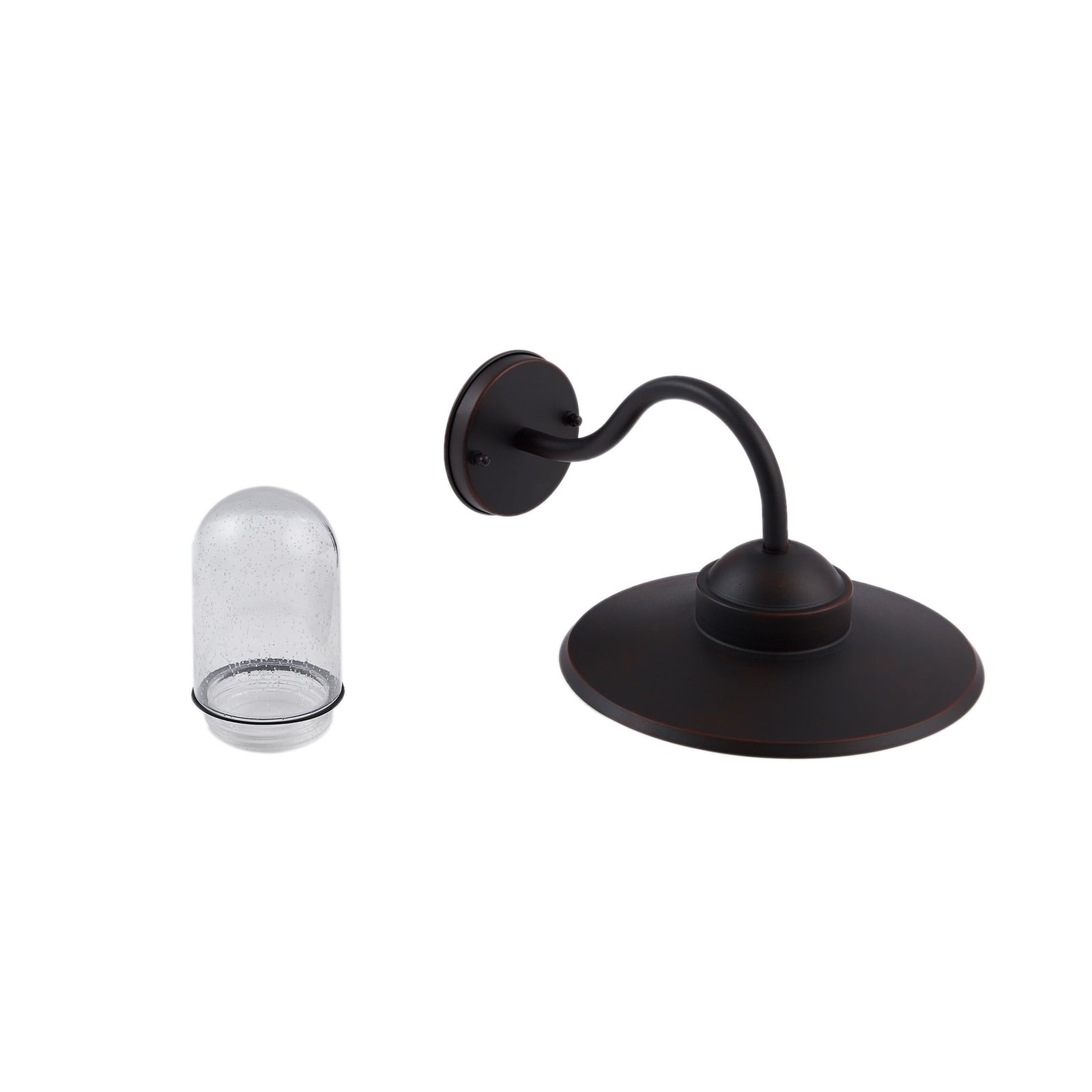 Lindby Außenwandleuchte Bilma rostfarben Alu Glas 29 cm Wandlampe Lampe Leuchte - 4251911786767
