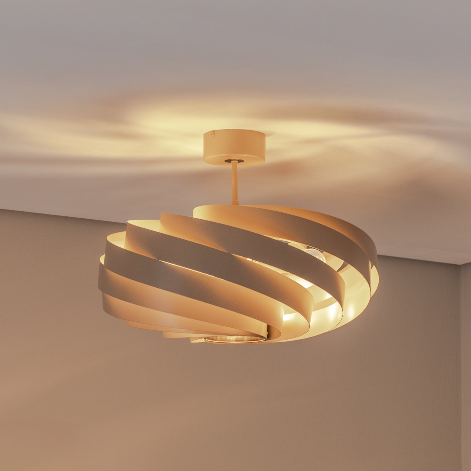 Euluna Deckenleuchte Vento beige 60 cm dimmbar 4x15W E27 Metall IP20 - 4251911787337