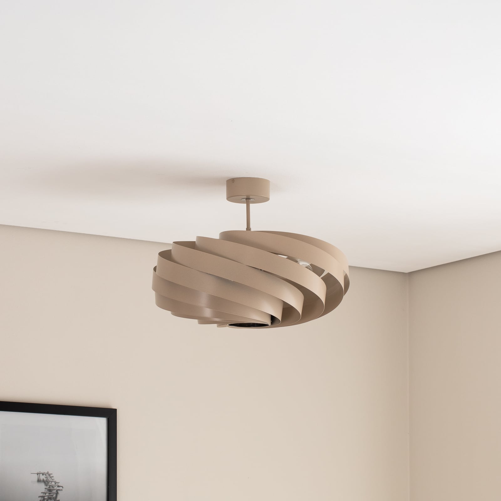 Euluna Deckenleuchte Vento beige 60 cm dimmbar 4x15W E27 Metall IP20 - 4251911787337