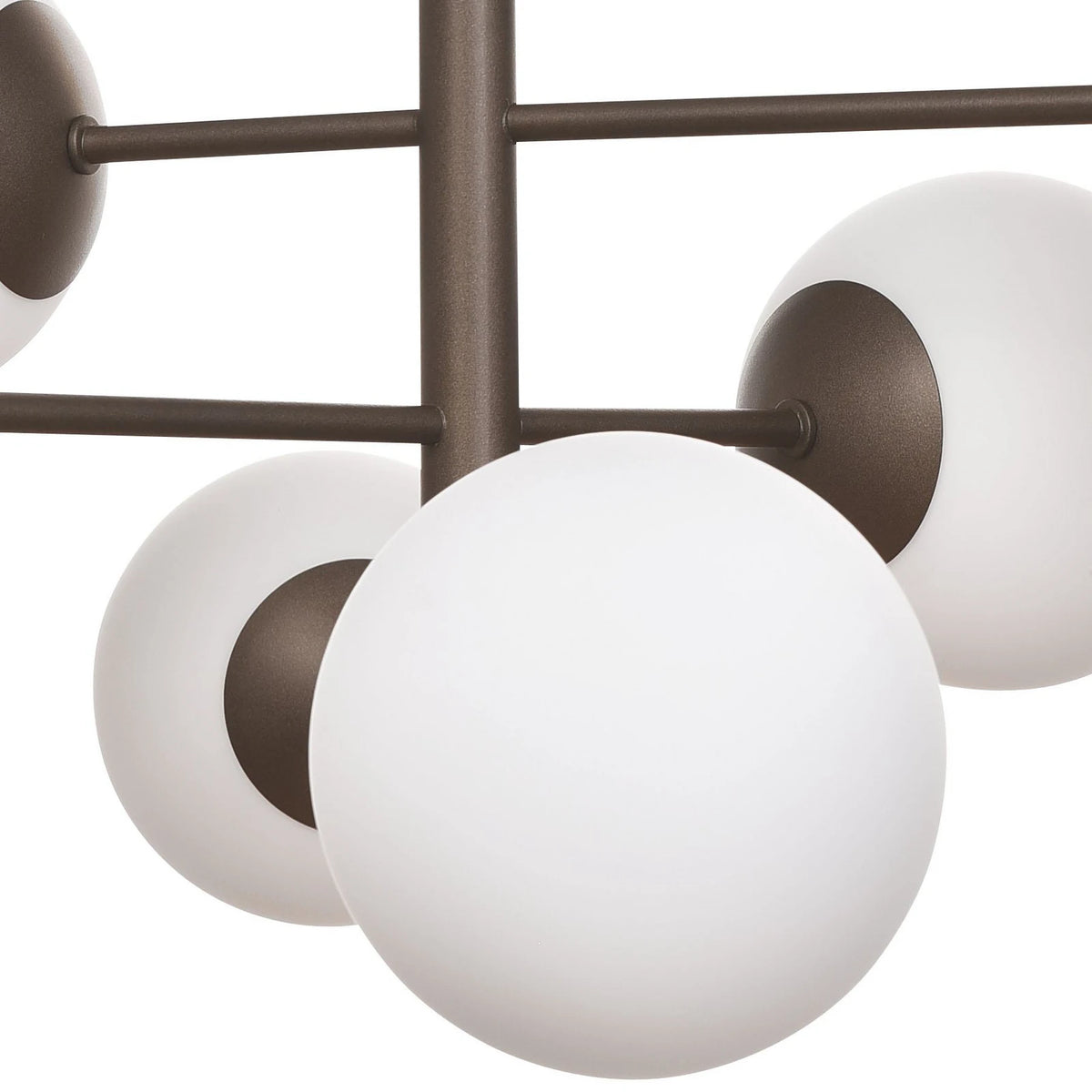 Domiluce Hängeleuchte Pendelleuchte Aurora braun 60 cm 6-flammig Glas E14 Lampe - 10026647