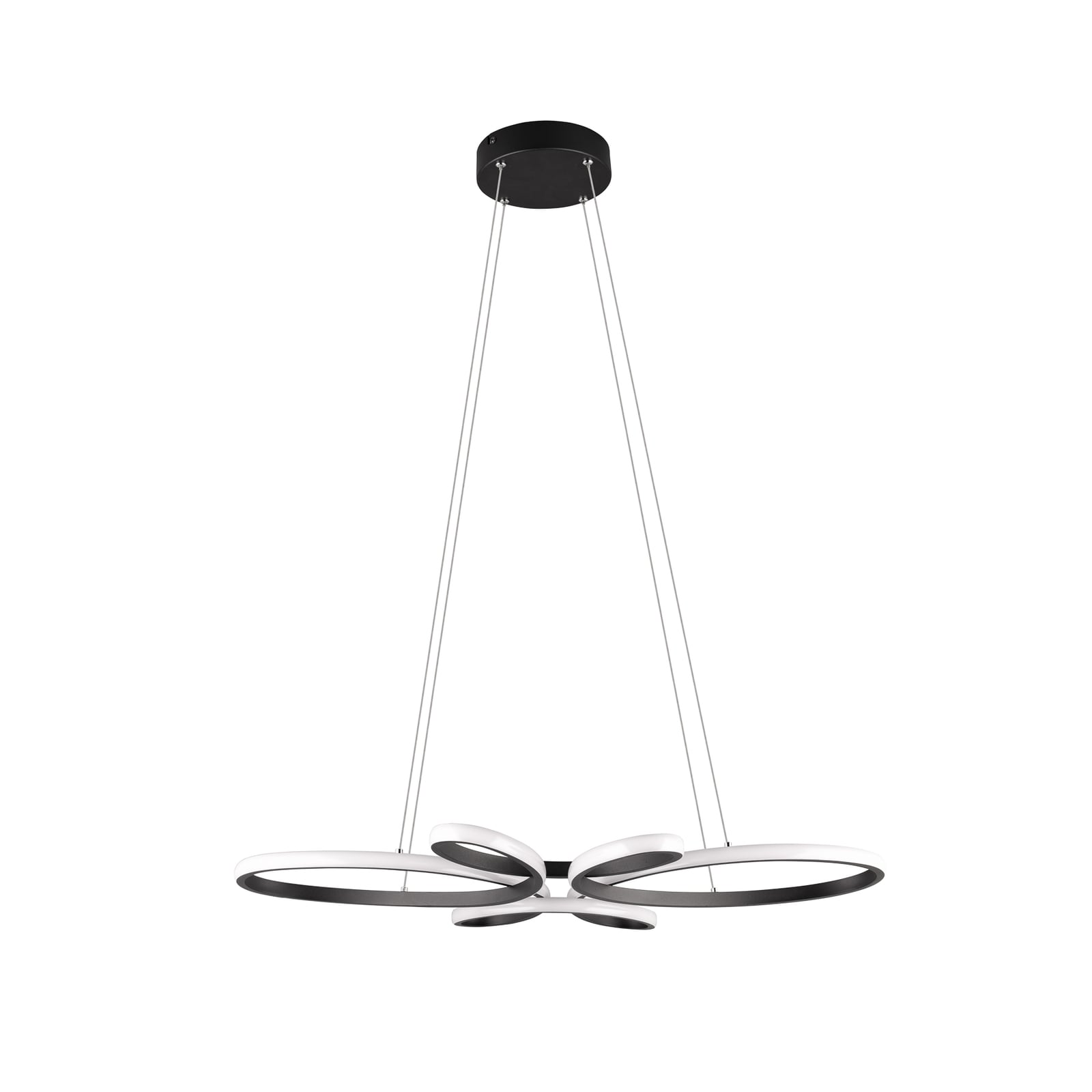 LED-Pendelleuchte Fly schwarz matt 3.000 K 83 cm x 45 cm dimmbar TRIO LIGHTING - 4017807600926