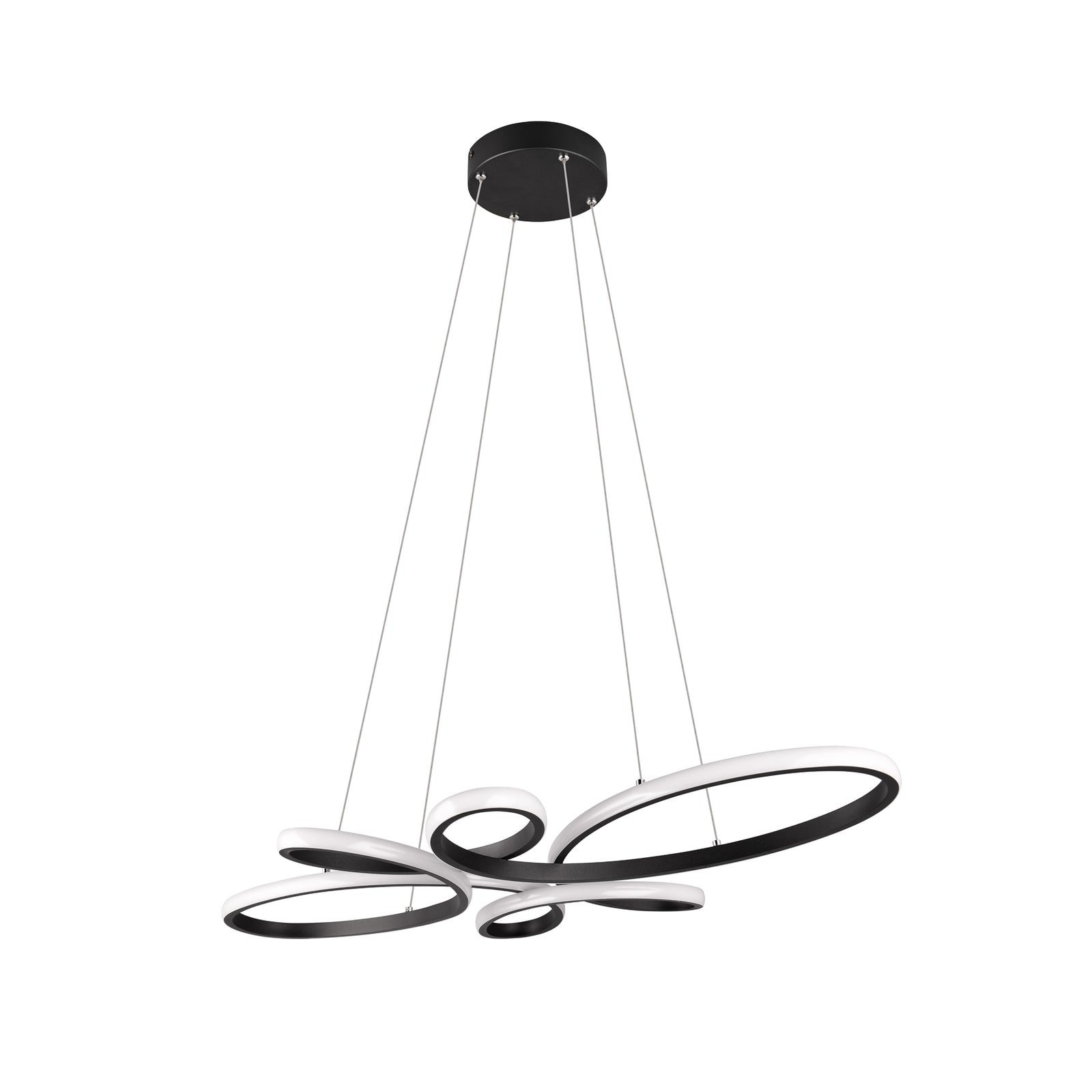 LED-Pendelleuchte Fly schwarz matt 3.000 K 83 cm x 45 cm dimmbar TRIO LIGHTING - 4017807600926