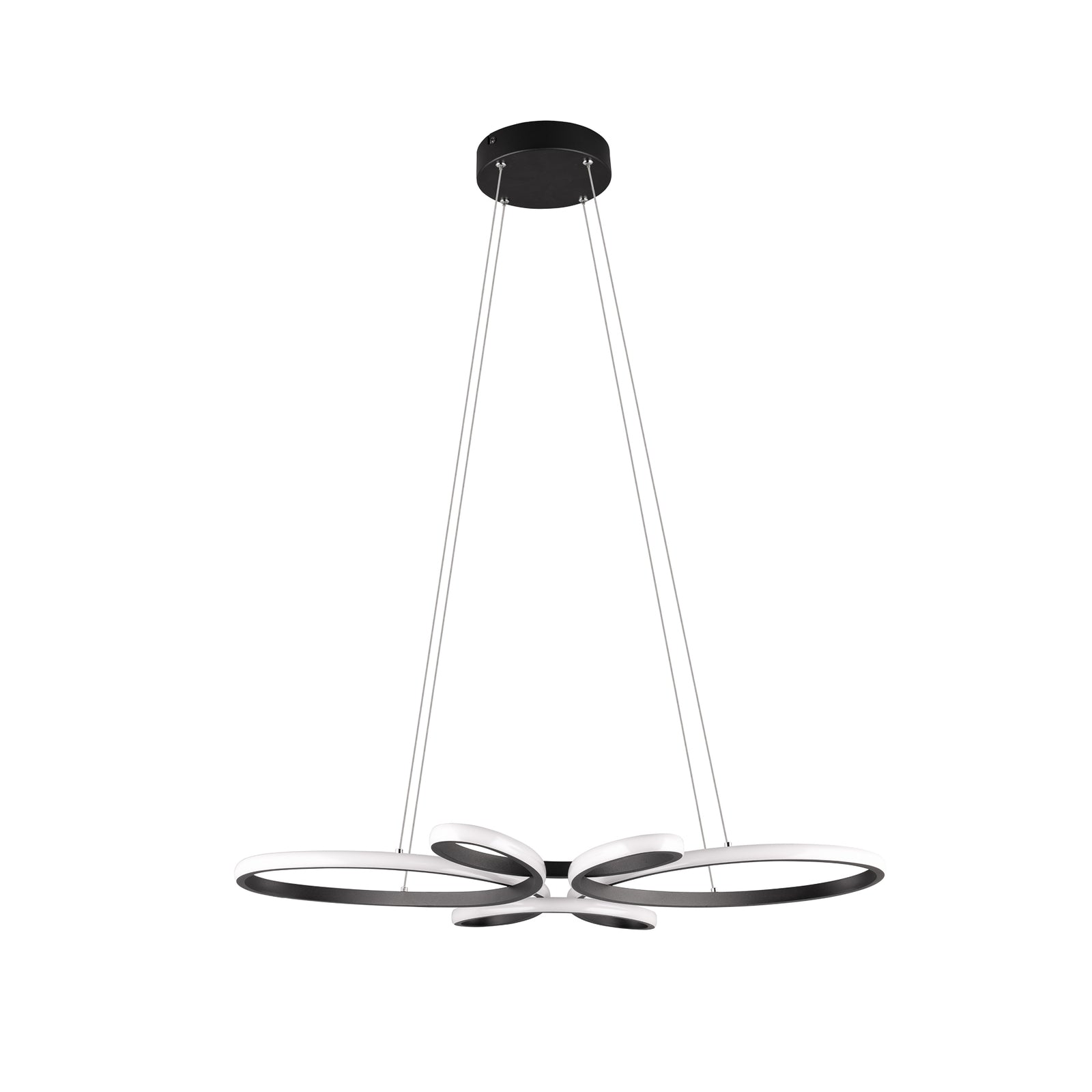 LED-Pendelleuchte Fly schwarz matt 3.000 K 83 cm x 45 cm dimmbar TRIO LIGHTING - 4017807600926