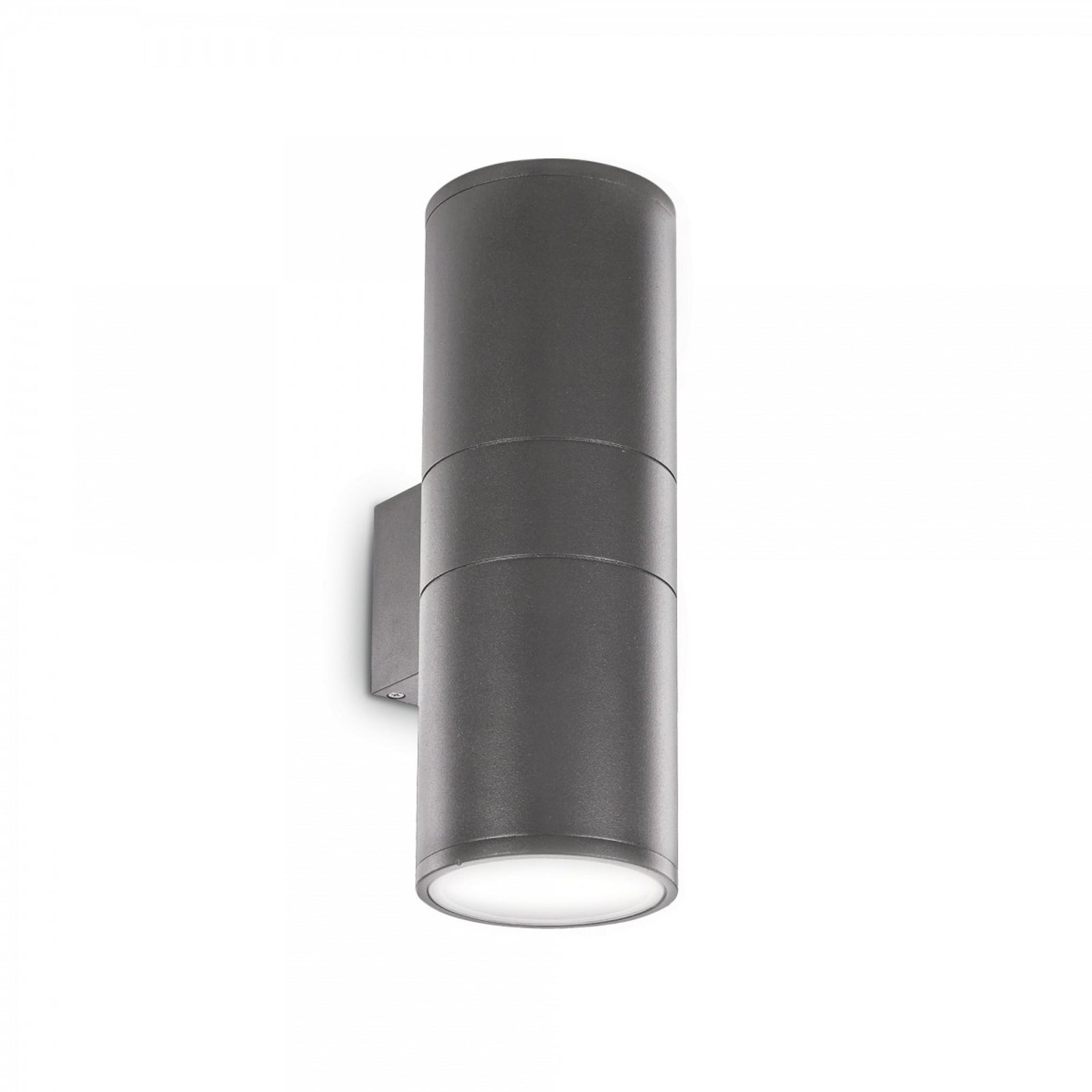 Ideal Lux Außenwandleuchte Gun anthrazit LED Wandleuchte dimmbar IP54 Ø11cm - 8021696236858