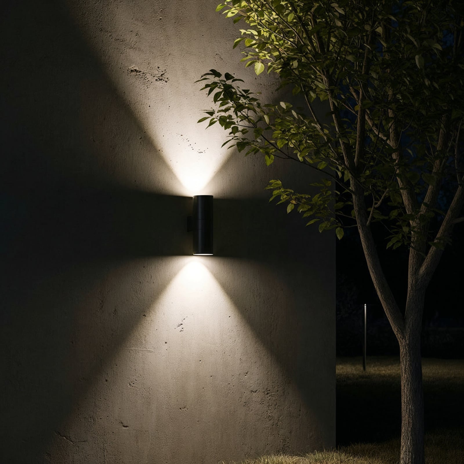 Ideal Lux Außenwandleuchte Gun anthrazit LED Wandleuchte dimmbar IP54 Ø11cm - 8021696236858
