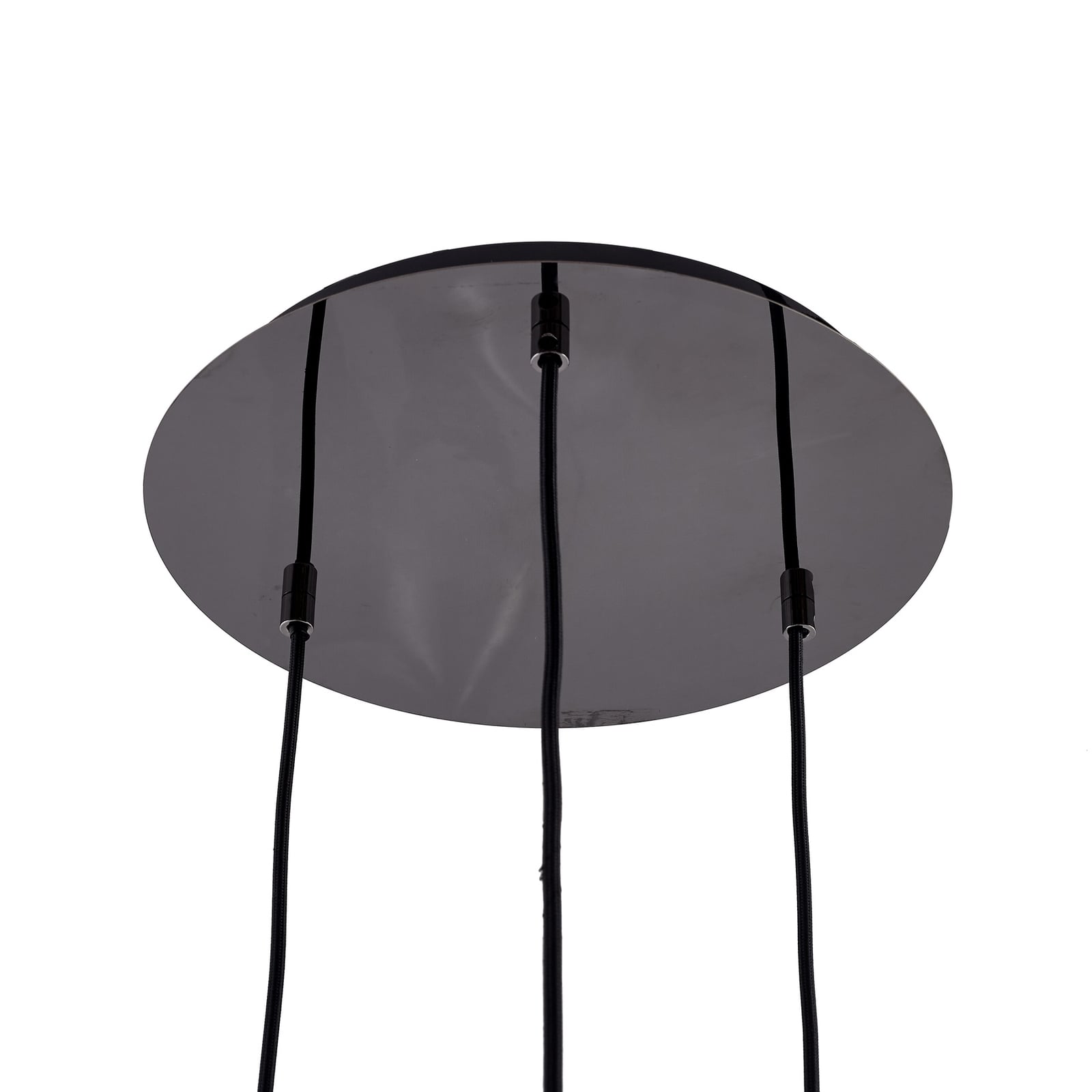 Lucande Hängeleuchte Jarven 3-flammig schwarz Glas 44x44cm dimmbar - 4251911791563