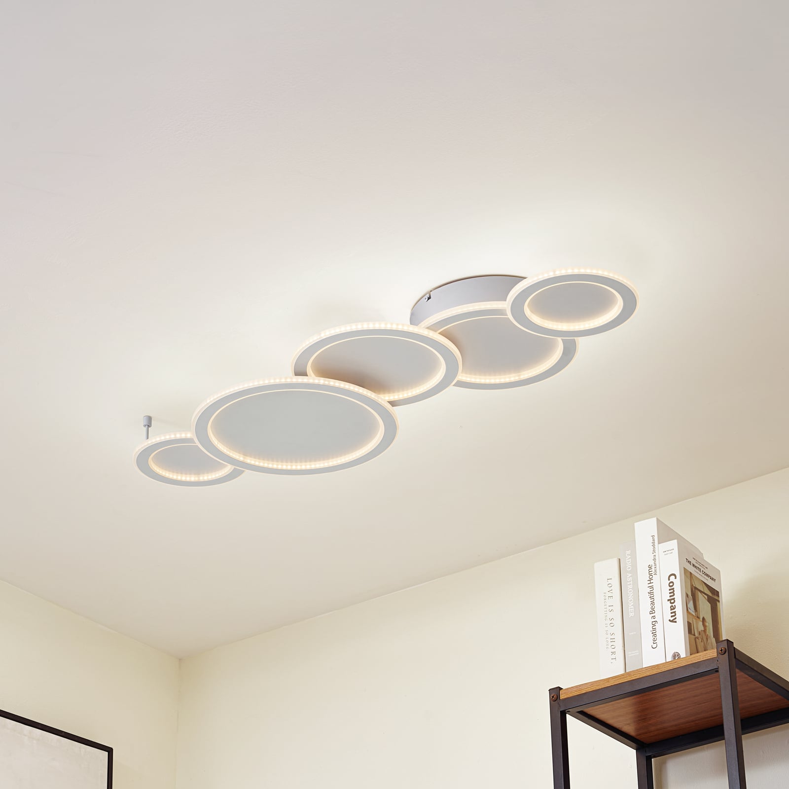 Lucande LED-Deckenleuchte Diala 96 cm weiß dimmbar 8200 lm IP20 - 4251911791617