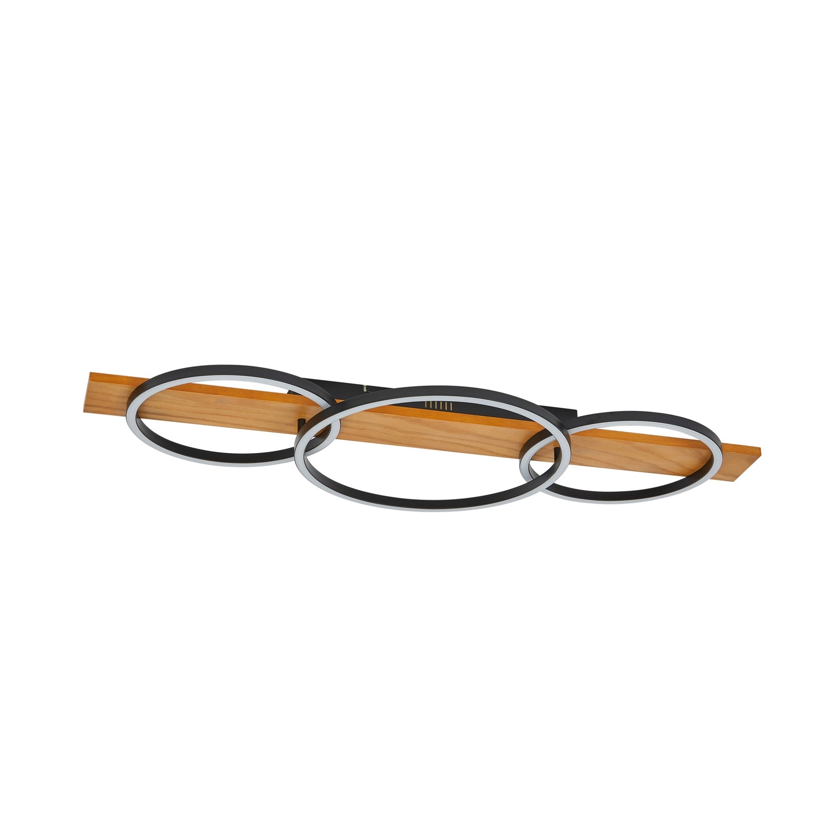 Lindby Deckenleuchte Deckenlampe LED Lampe Galad schwarz Holz dimmbar 98 cm - 4251911791655