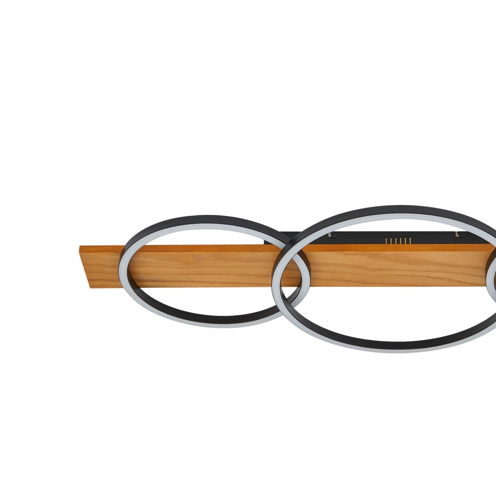 Lindby Deckenleuchte Deckenlampe LED Lampe Galad schwarz Holz dimmbar 98 cm - 4251911791655