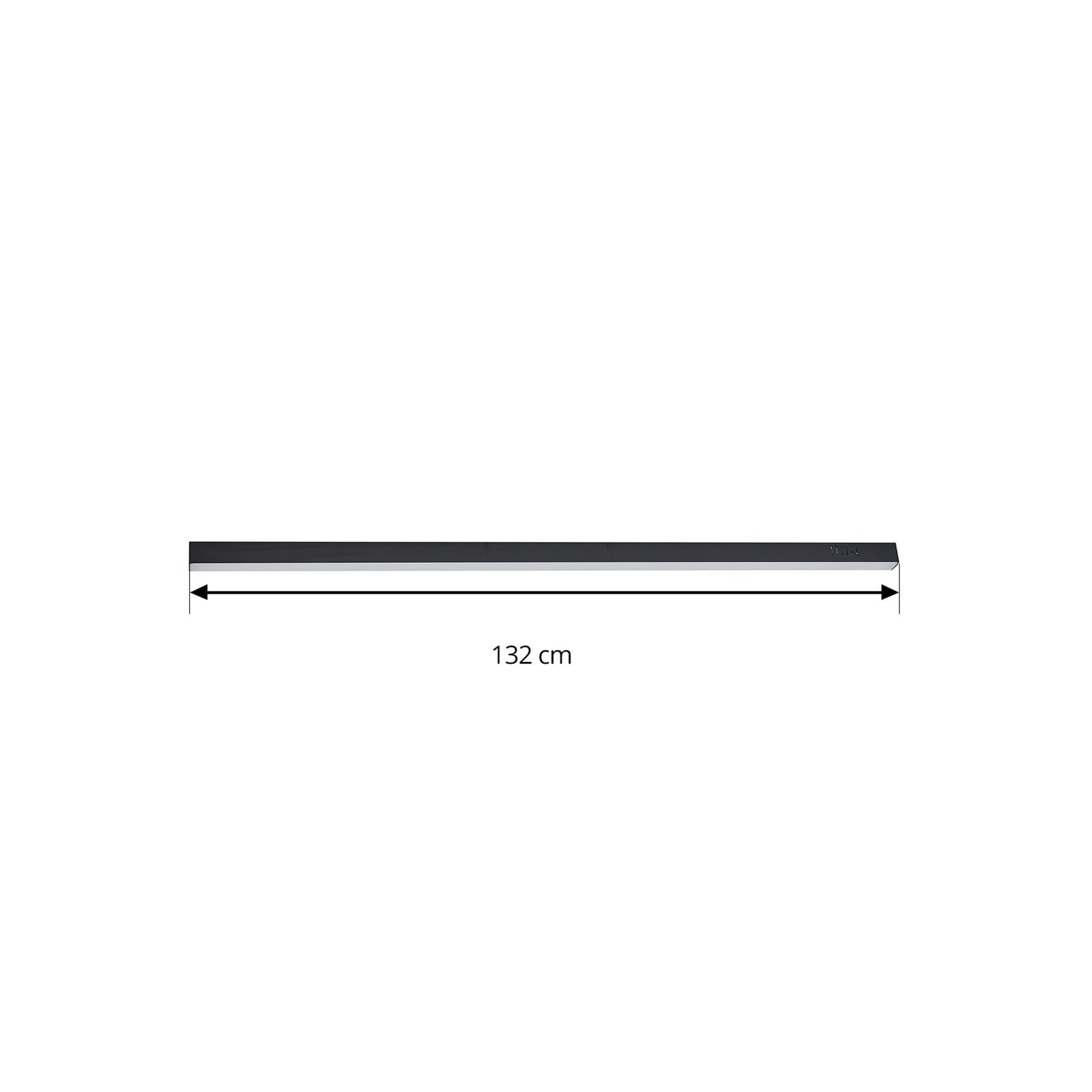 Lucande LED-Deckenleuchte Teniona 132 cm schwarz dimmbar mit Fernbedienung - 4251911791723