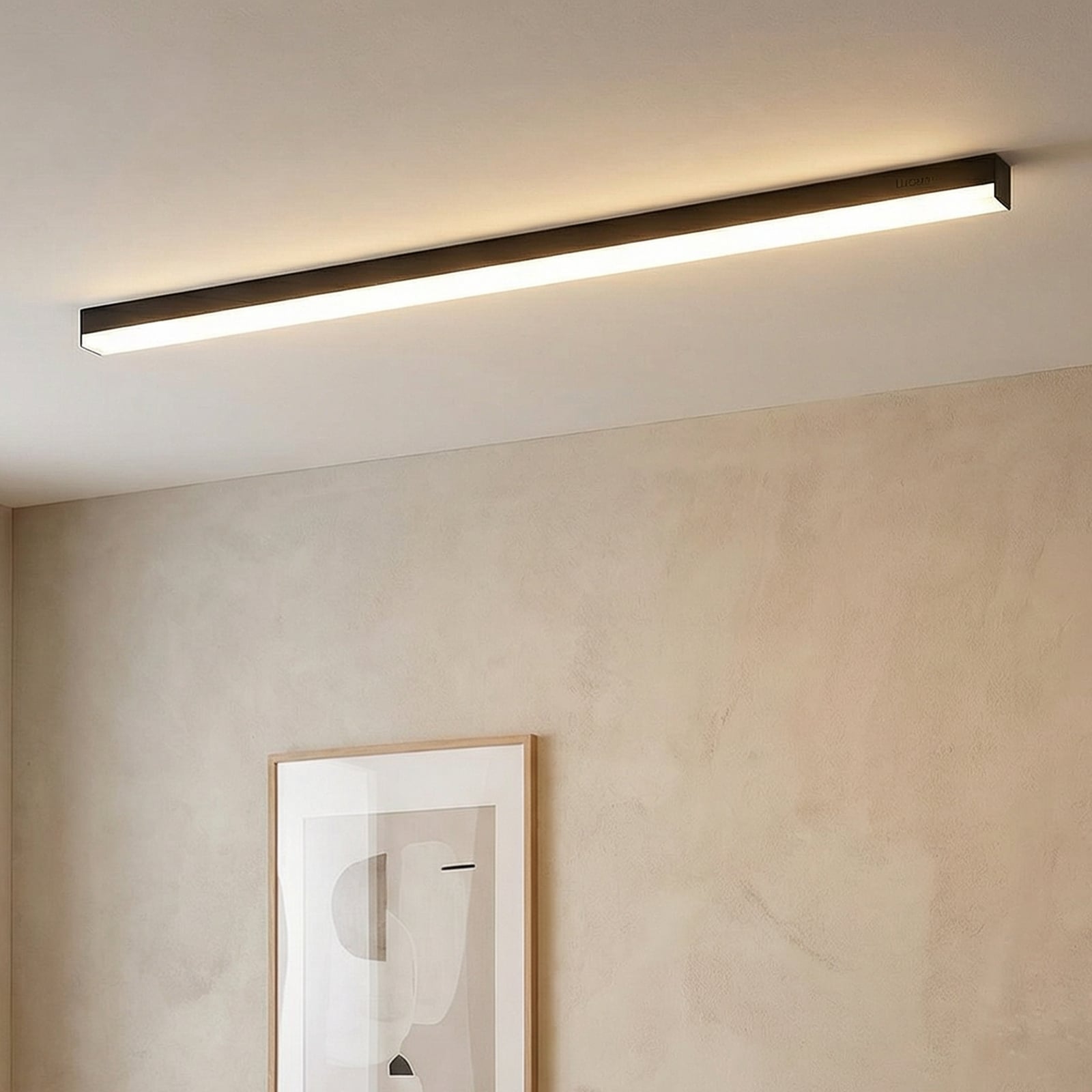 Lucande LED-Deckenleuchte Teniona 132 cm schwarz dimmbar mit Fernbedienung - 4251911791723