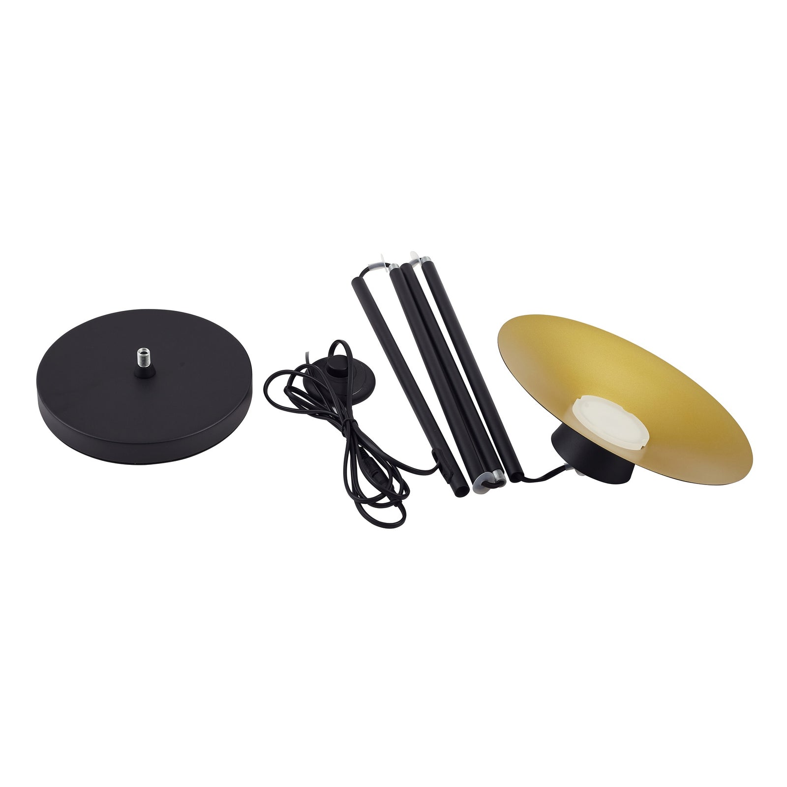 Lindby Stehleuchte Stehlampe LED schwarz Metall Wohnzimmer Esszimmer Norvind - 4251911791778