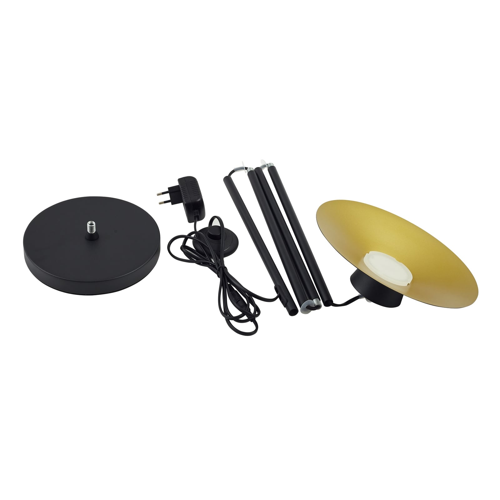 Lindby Stehleuchte Stehlampe LED schwarz Metall Wohnzimmer Esszimmer Norvind - 4251911791778