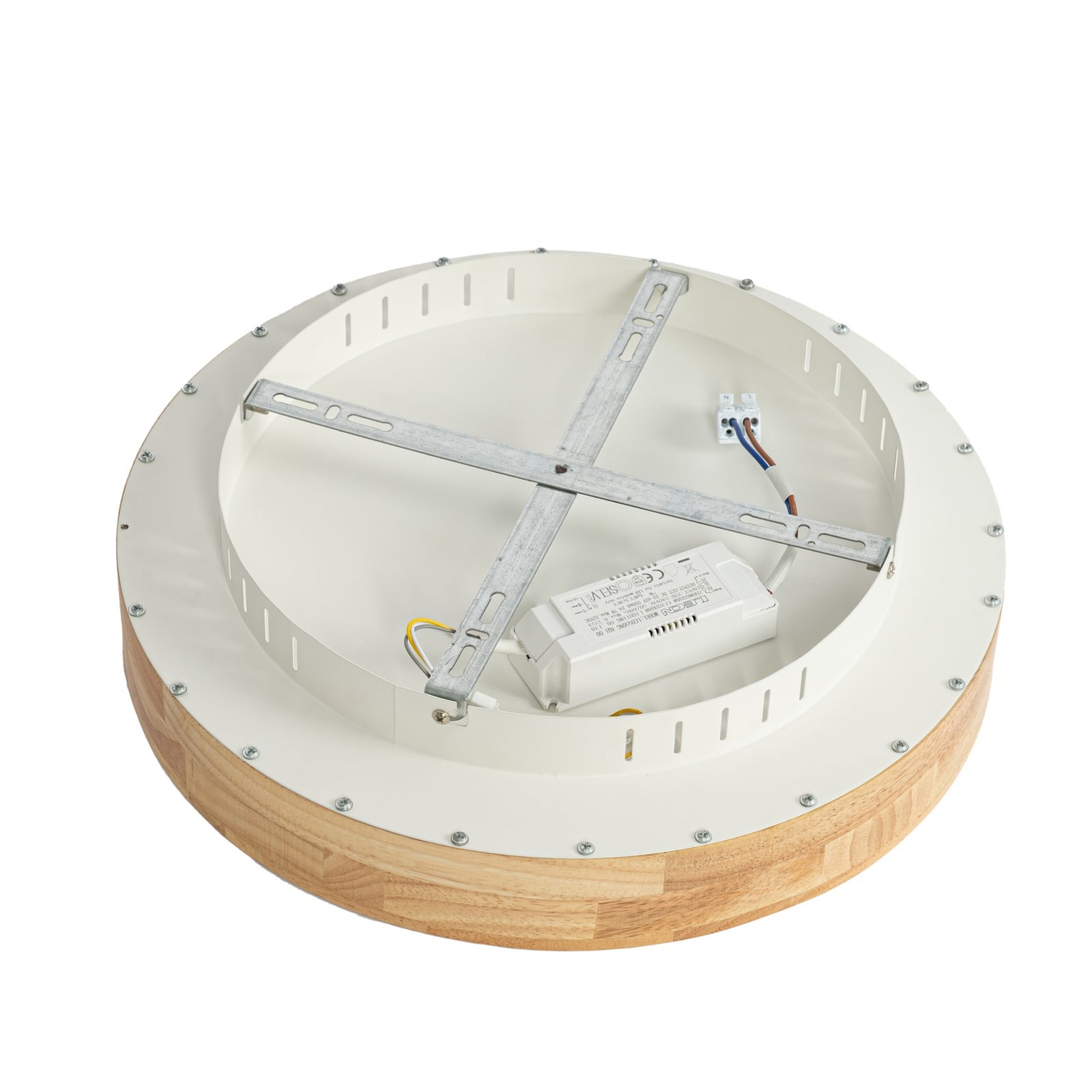 Lucande LED-Deckenleuchte Samvel Ø 40 cm Holz warmweiß universalweiß tageslicht - 4251911791846