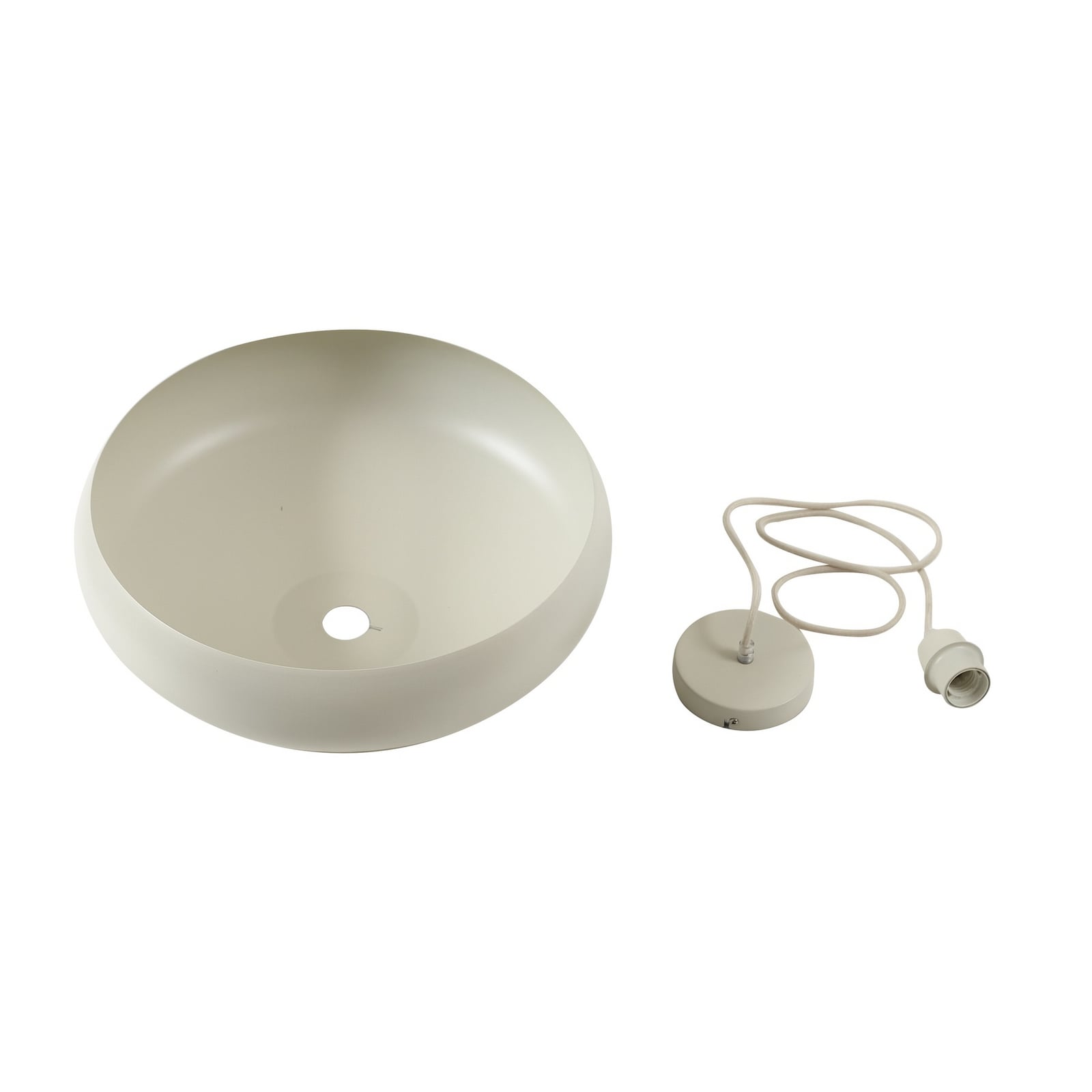 Lindby Hängeleuchte Elover beige Ø 45 cm Eisen dimmbar 1x15W LED - 4251911791969