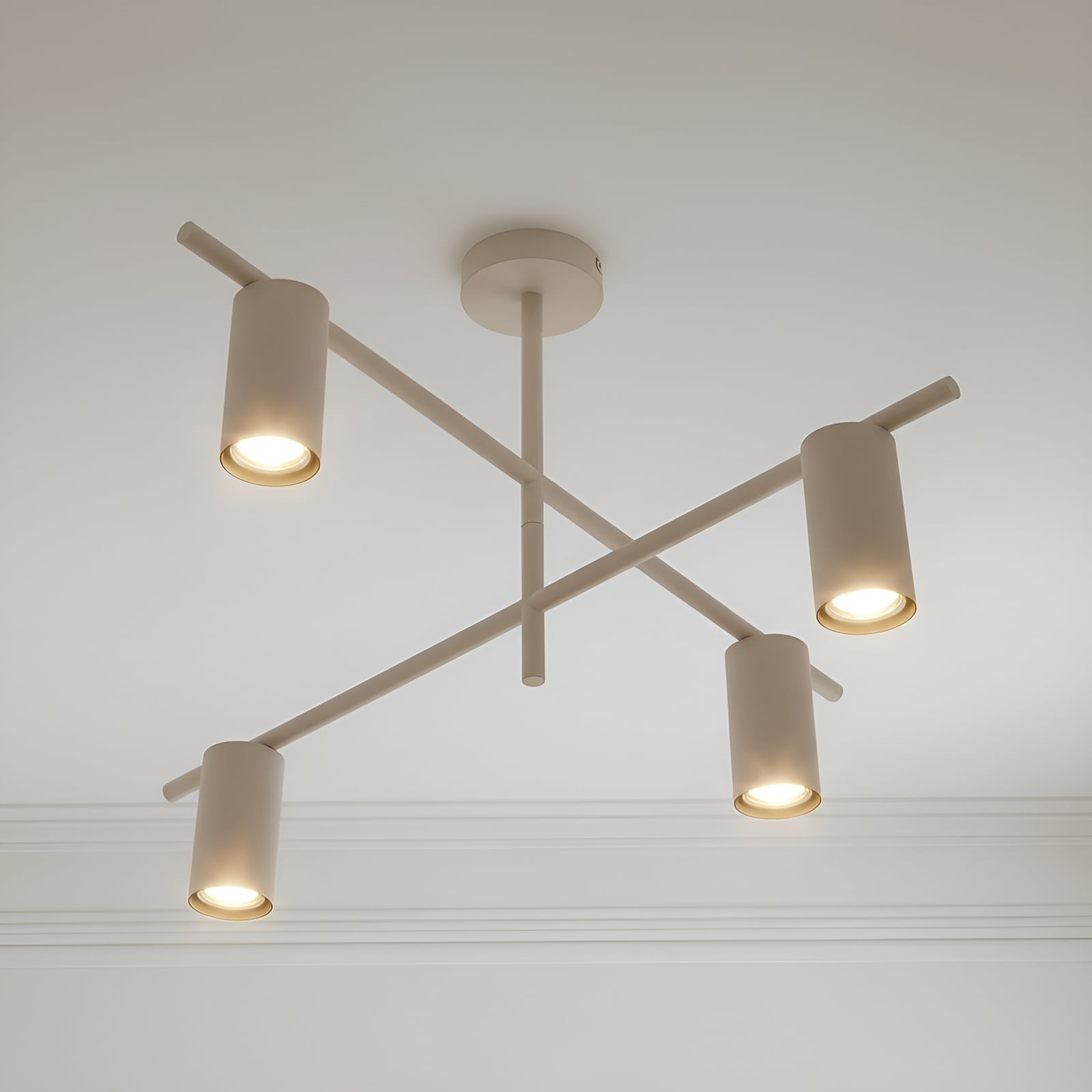 Lindby Deckenleuchte Lampe Marilou beige 4-flammig Deckenbeleuchtung - 4251911792164