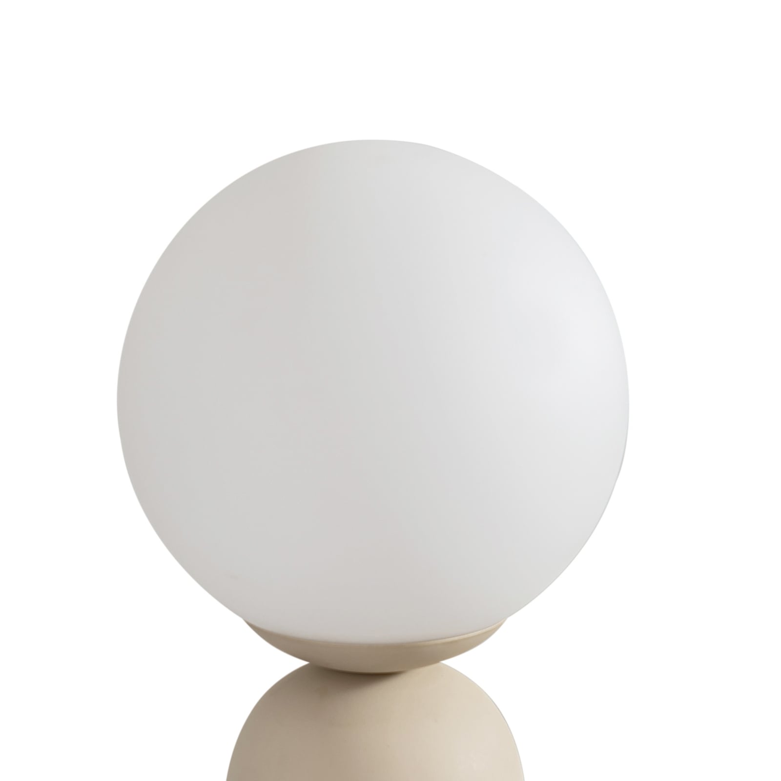 Lindby Tischleuchte Lennes beige Glas Ø 20 cm 39 cm hoch E27 Leuchtmittel - 4251911792607