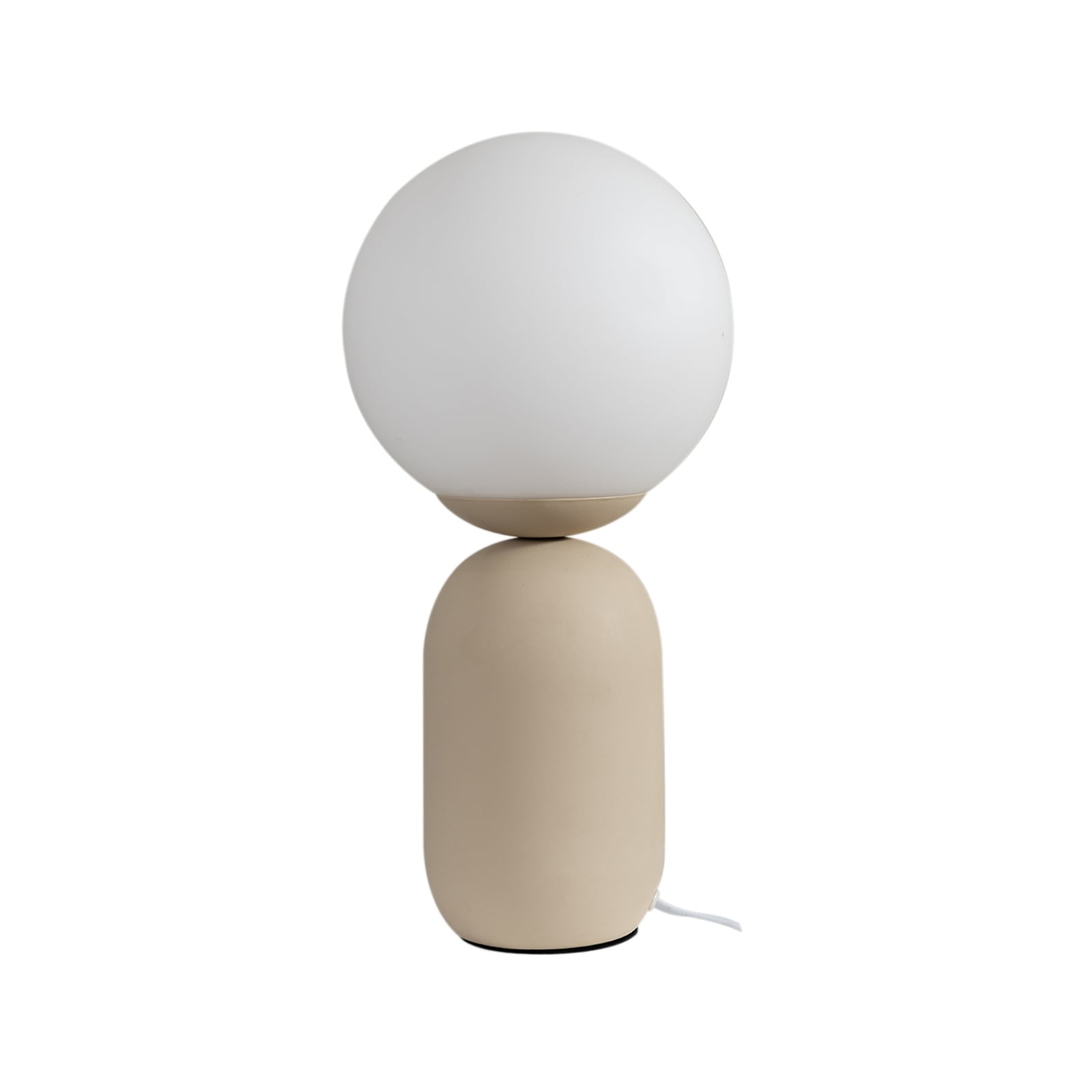 Lindby Tischleuchte Lennes beige Glas Ø 20 cm 39 cm hoch E27 Leuchtmittel - 4251911792607