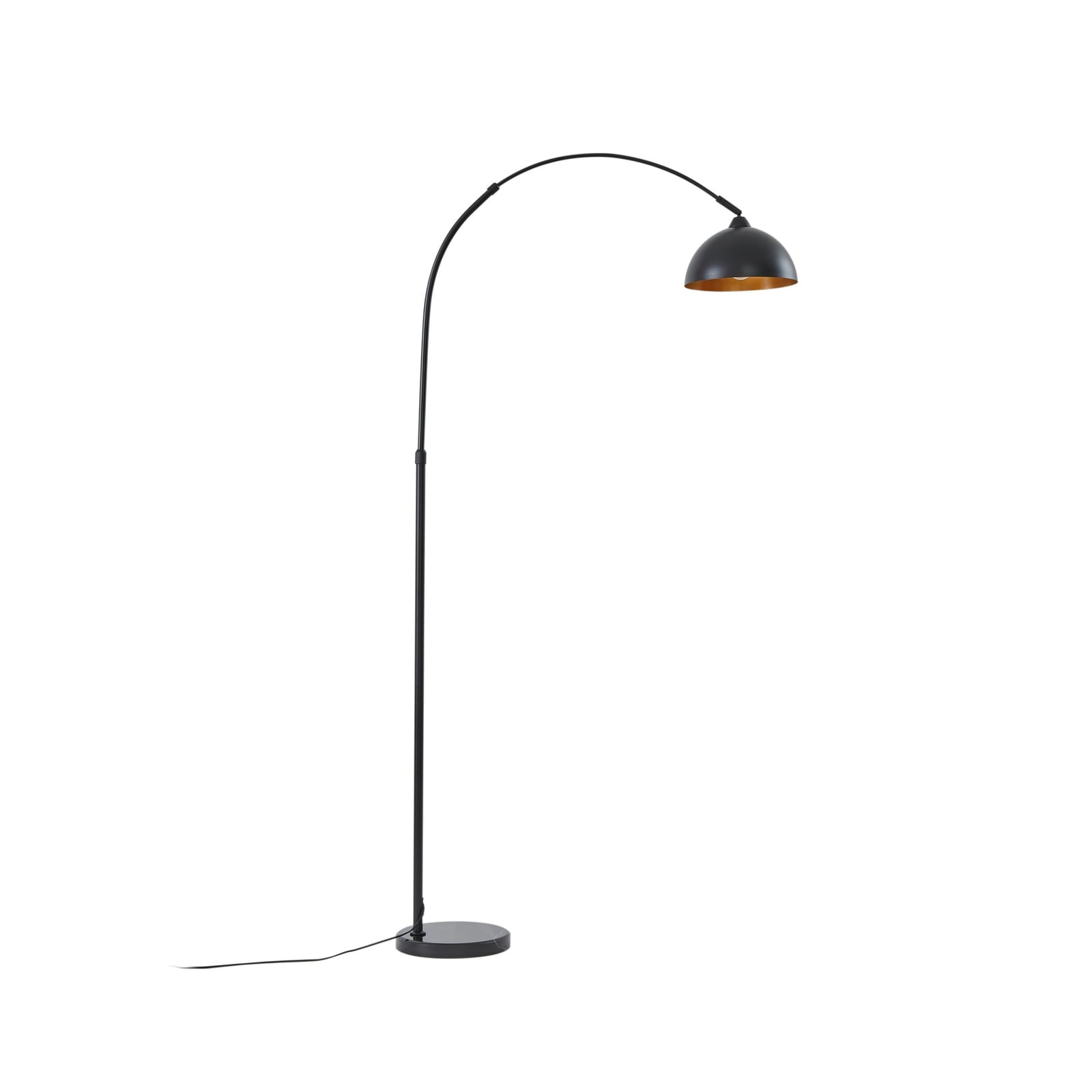 Lindby Stehleuchte Tonka schwarz gold 180 cm E27 Metall Marmor IP20 - 4251911792744
