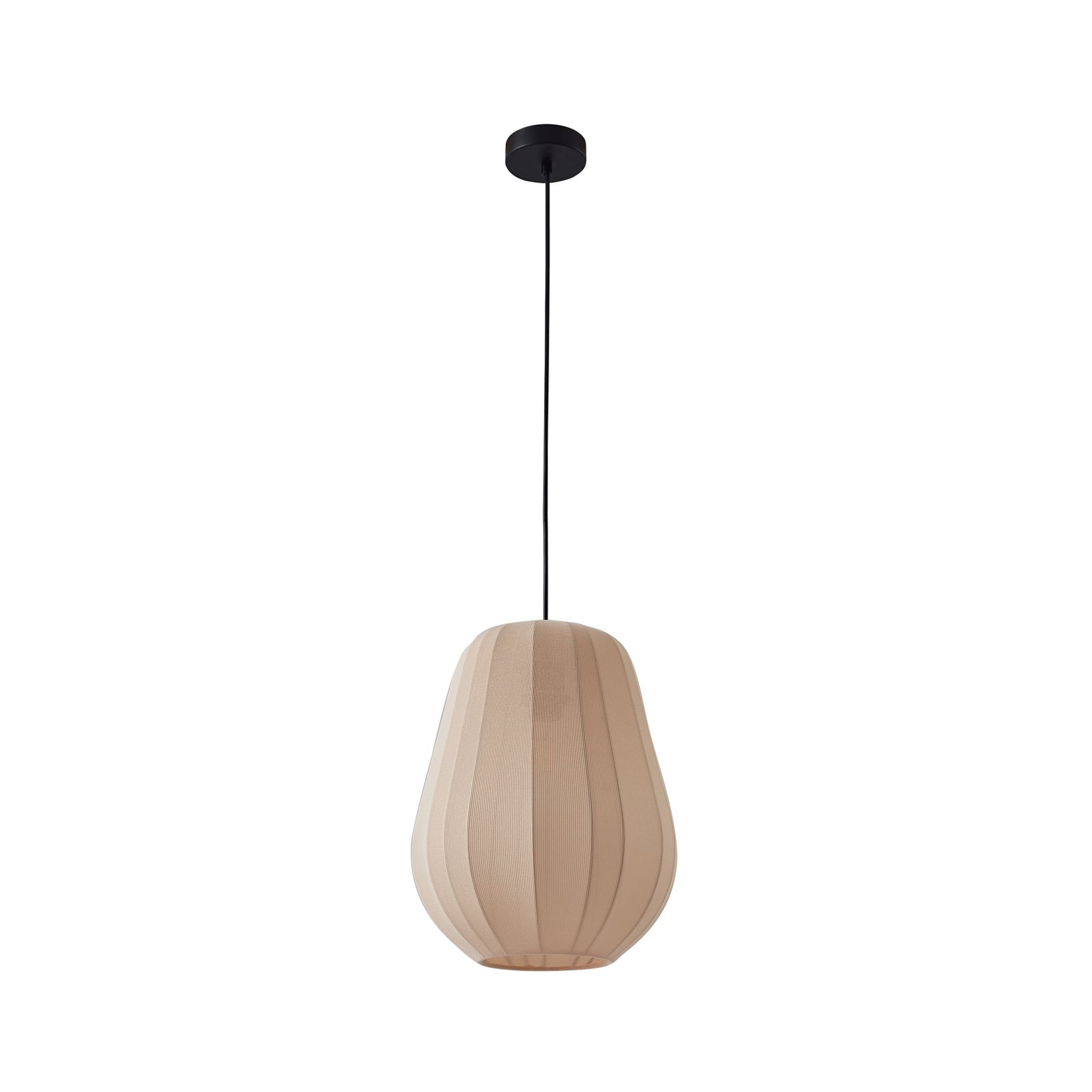Lindby Hängeleuchte Helin beige Ø 30 cm Stoff Deckenlampe Deckenleuchte Lampe - 4251911793819