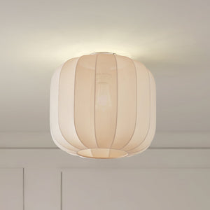 B-Ware Lindby Deckenleuchte Helin beige Stoff Ø 35 cm dimmbar E27 15 W