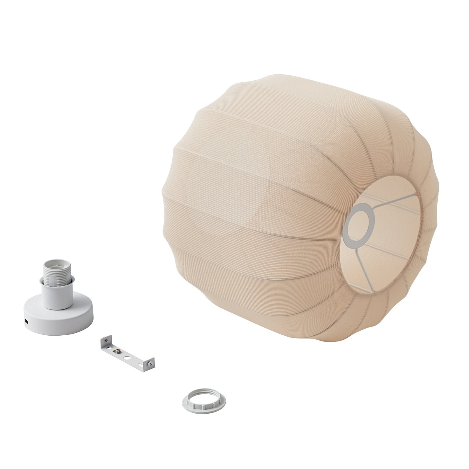 Lindby Deckenleuchte Helin beige Stoff Ø 35 cm dimmbar E27 15 W - 4251911793864