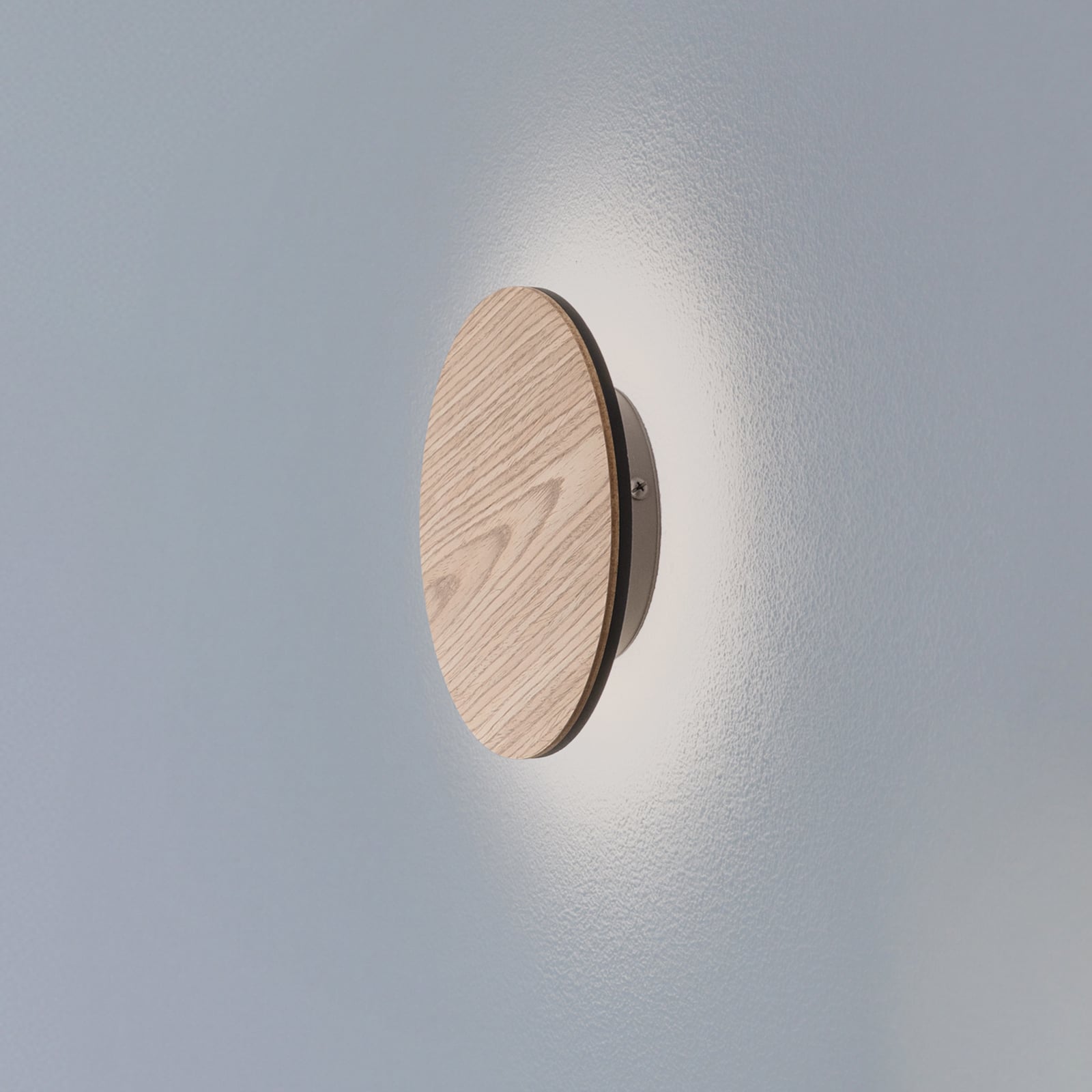 LED Wandleuchte Orios Holz Lampe indirekt strahlend Ø20cm warmweiß 580Lumen - 5902553237832