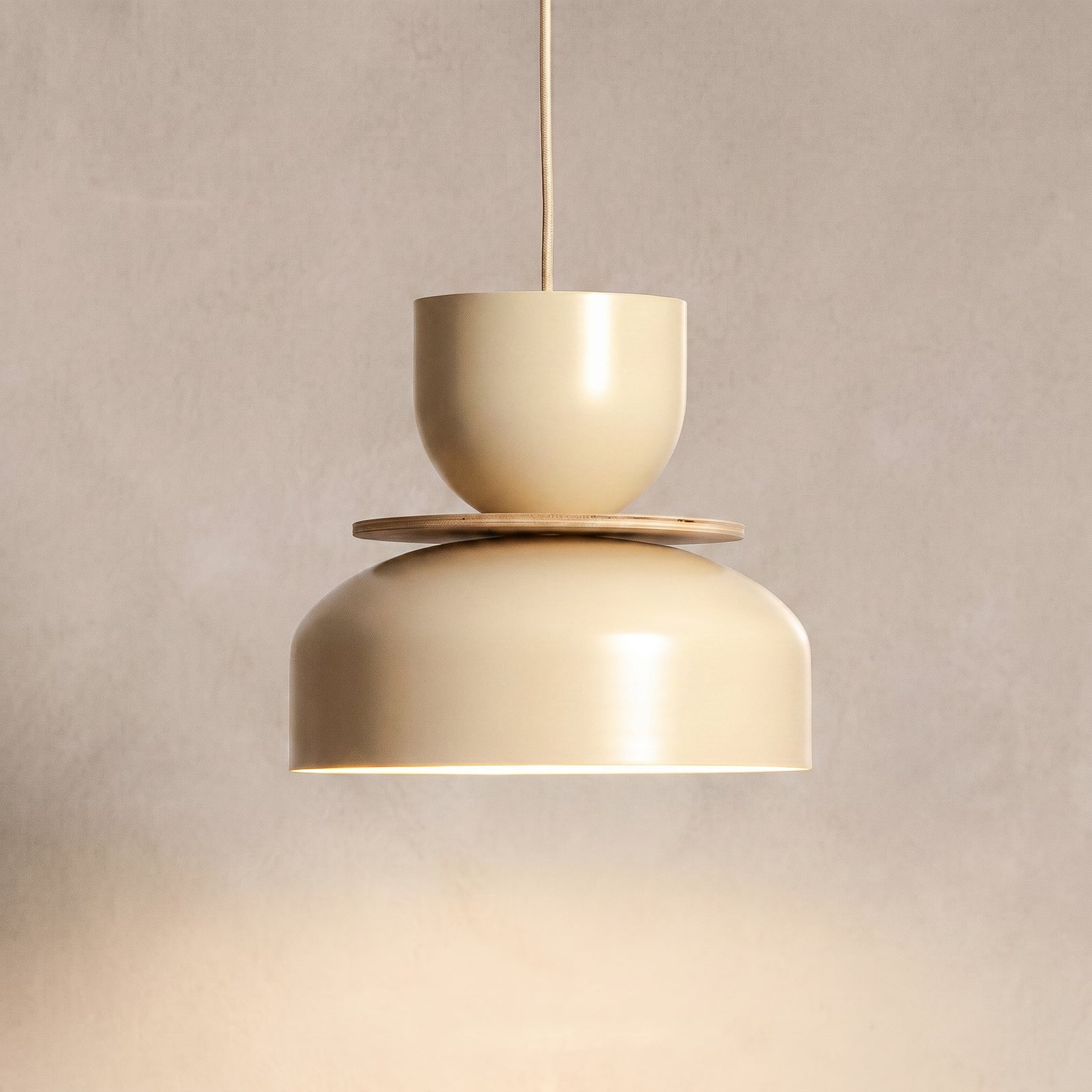 Hängelampe Uto creme Metall Ø 30 cm dimmbar E27 IP20 15 W LED - 5904798659080