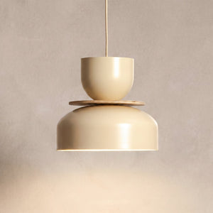 B-Ware Hängelampe Uto creme Metall Ø 30 cm dimmbar E27 IP20 15 W LED