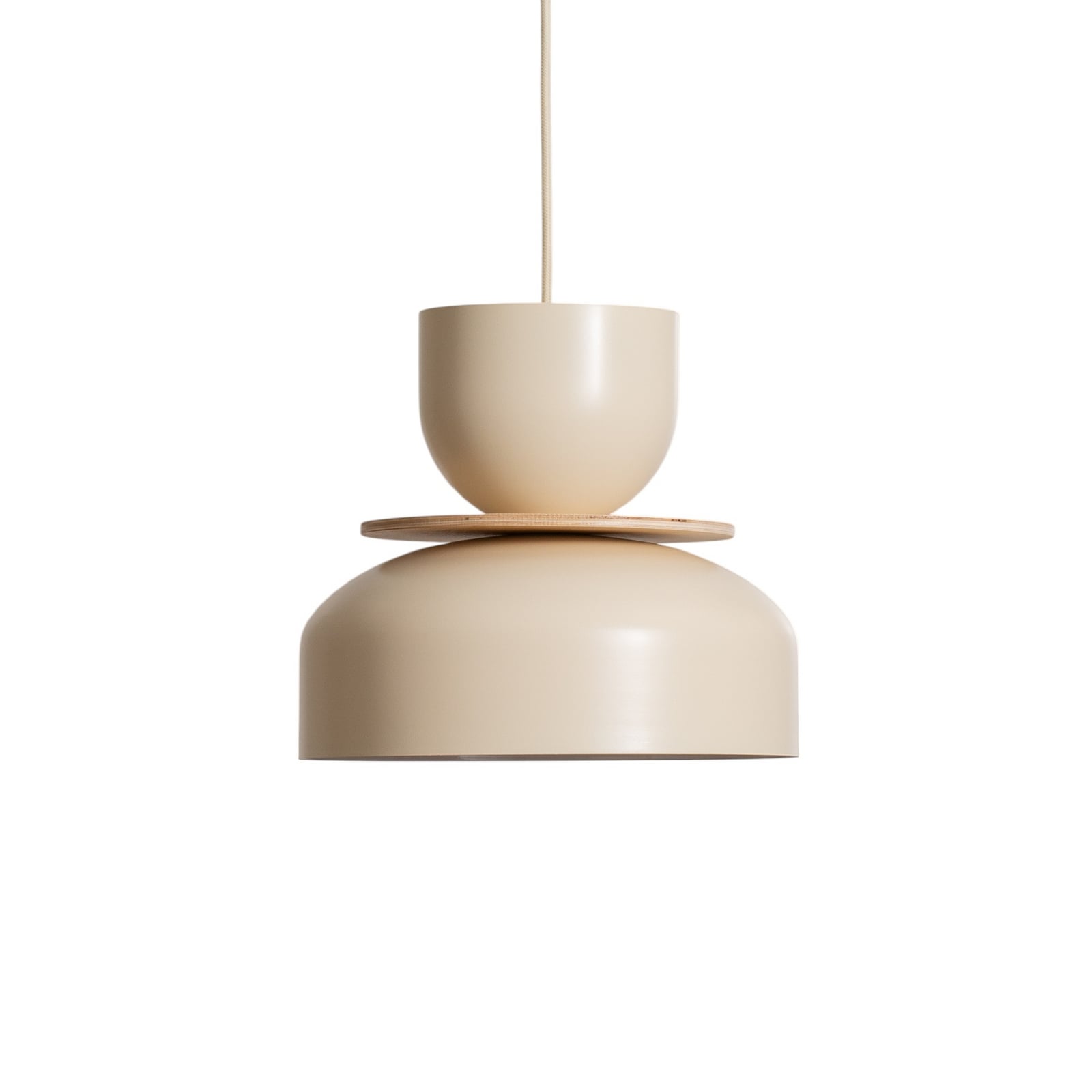 Hängelampe Uto creme Metall Ø 30 cm dimmbar E27 IP20 15 W LED - 5904798659080
