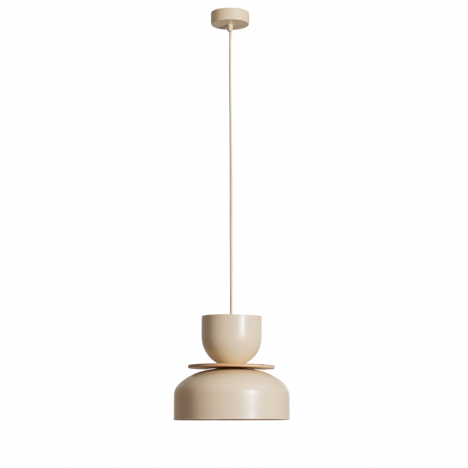 Hängelampe Uto creme Metall Ø 30 cm dimmbar E27 IP20 15 W LED - 5904798659080