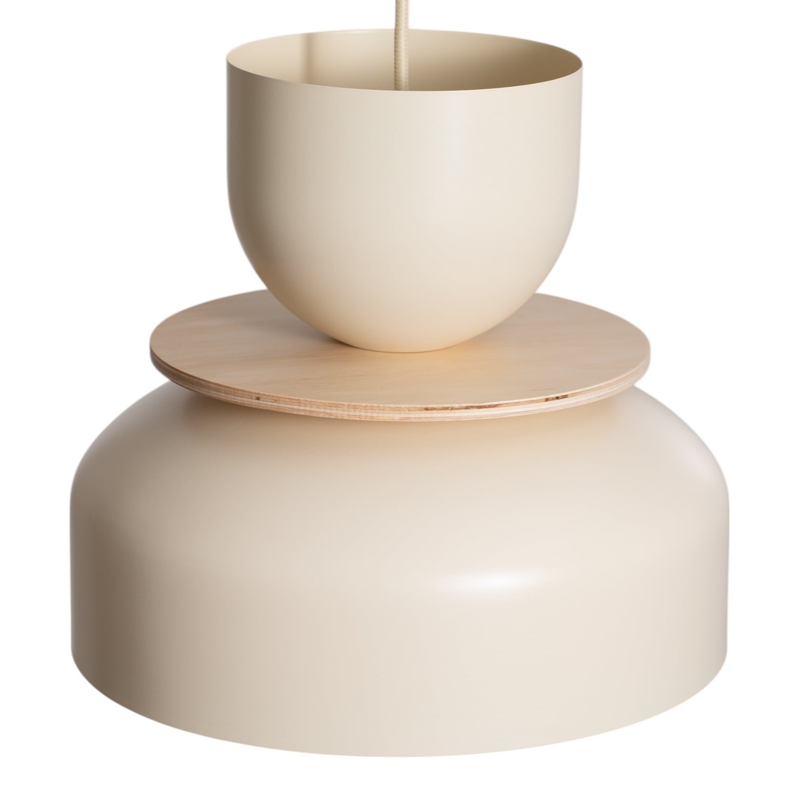 Hängelampe Uto creme Metall Ø 30 cm dimmbar E27 IP20 15 W LED - 5904798659080