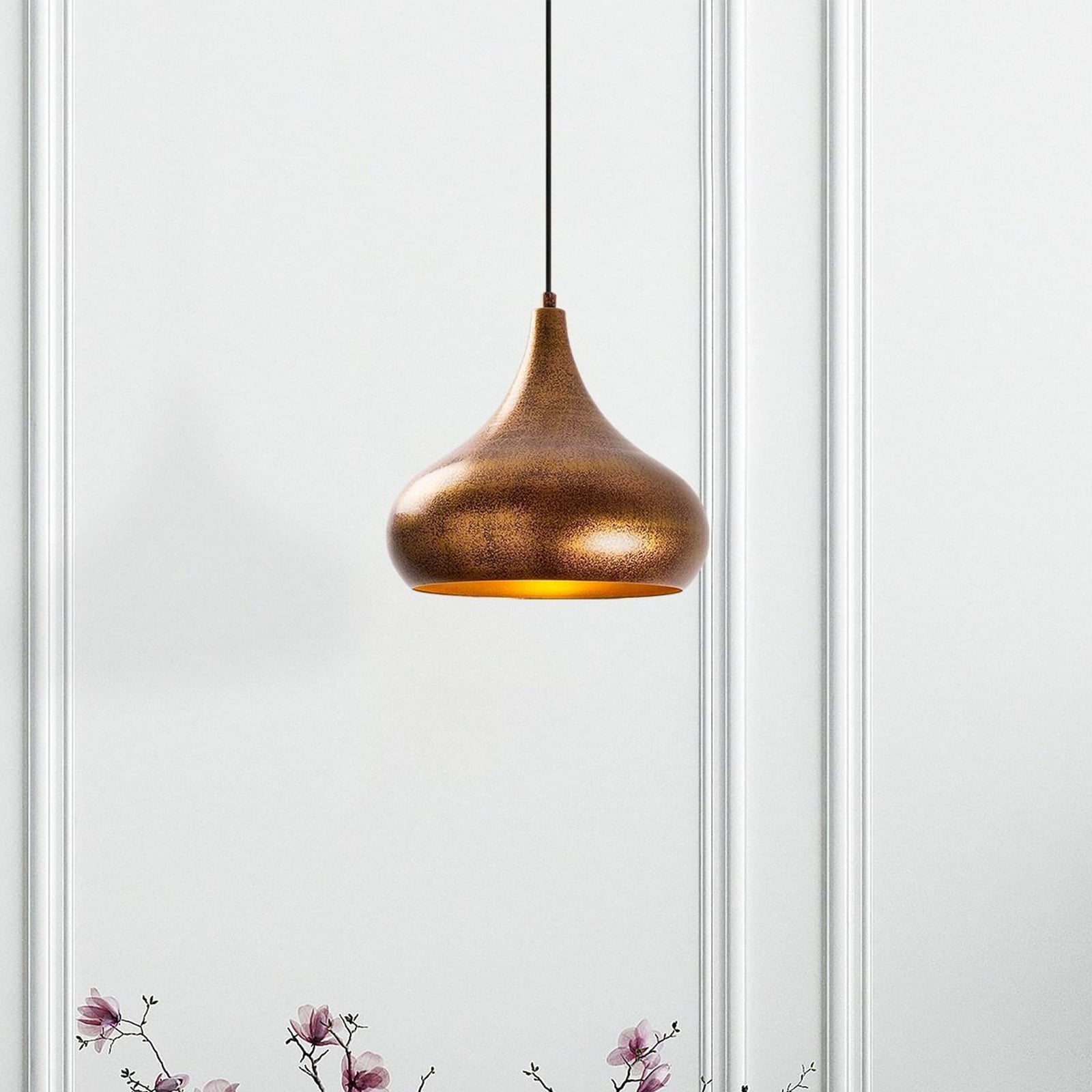 Hängeleuchte Muba 11550 messing brüniert Metall Ø 26 cm Deckenlampe Leuchte - 8683342591218
