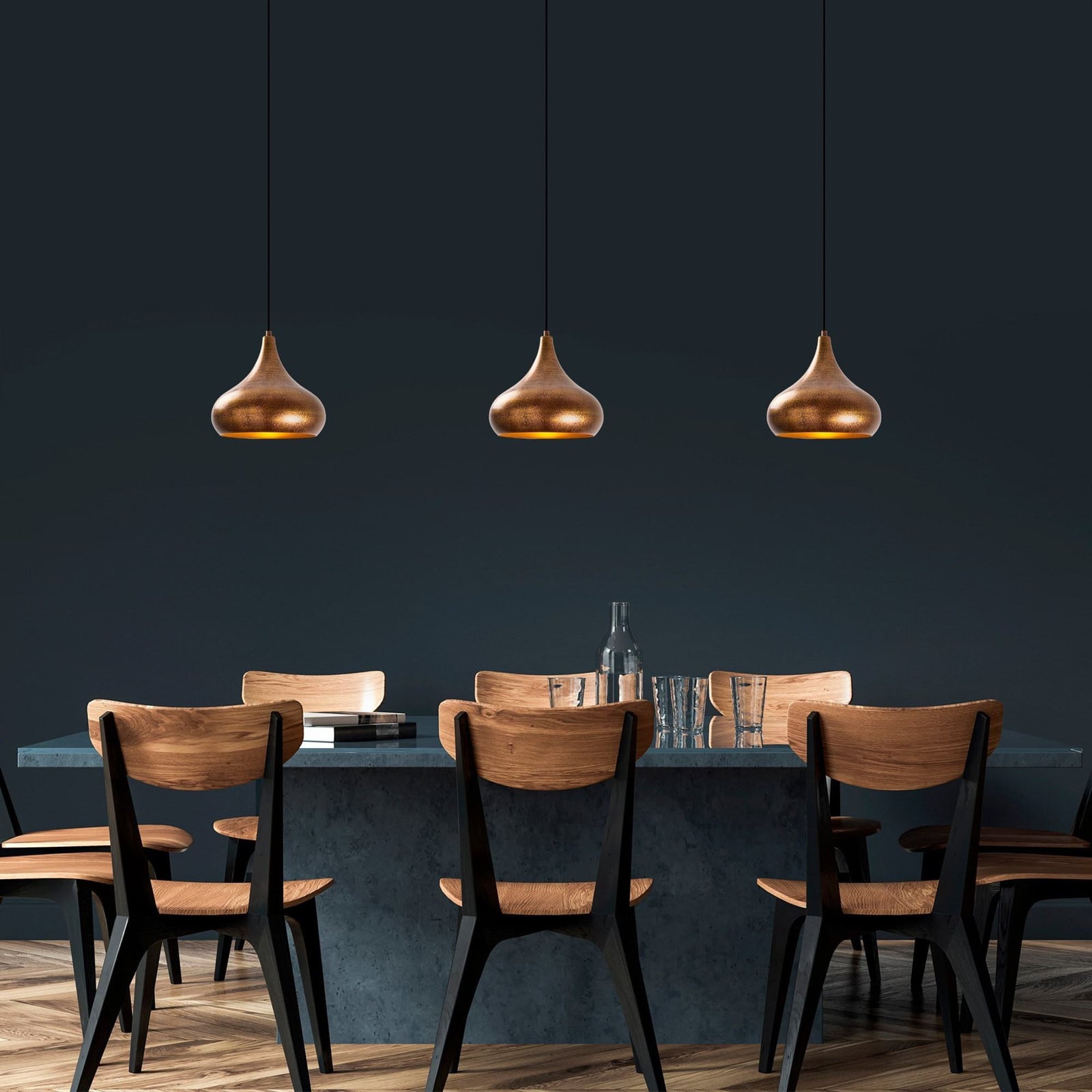 Hängeleuchte Muba 11550 messing brüniert Metall Ø 26 cm Deckenlampe Leuchte - 8683342591218