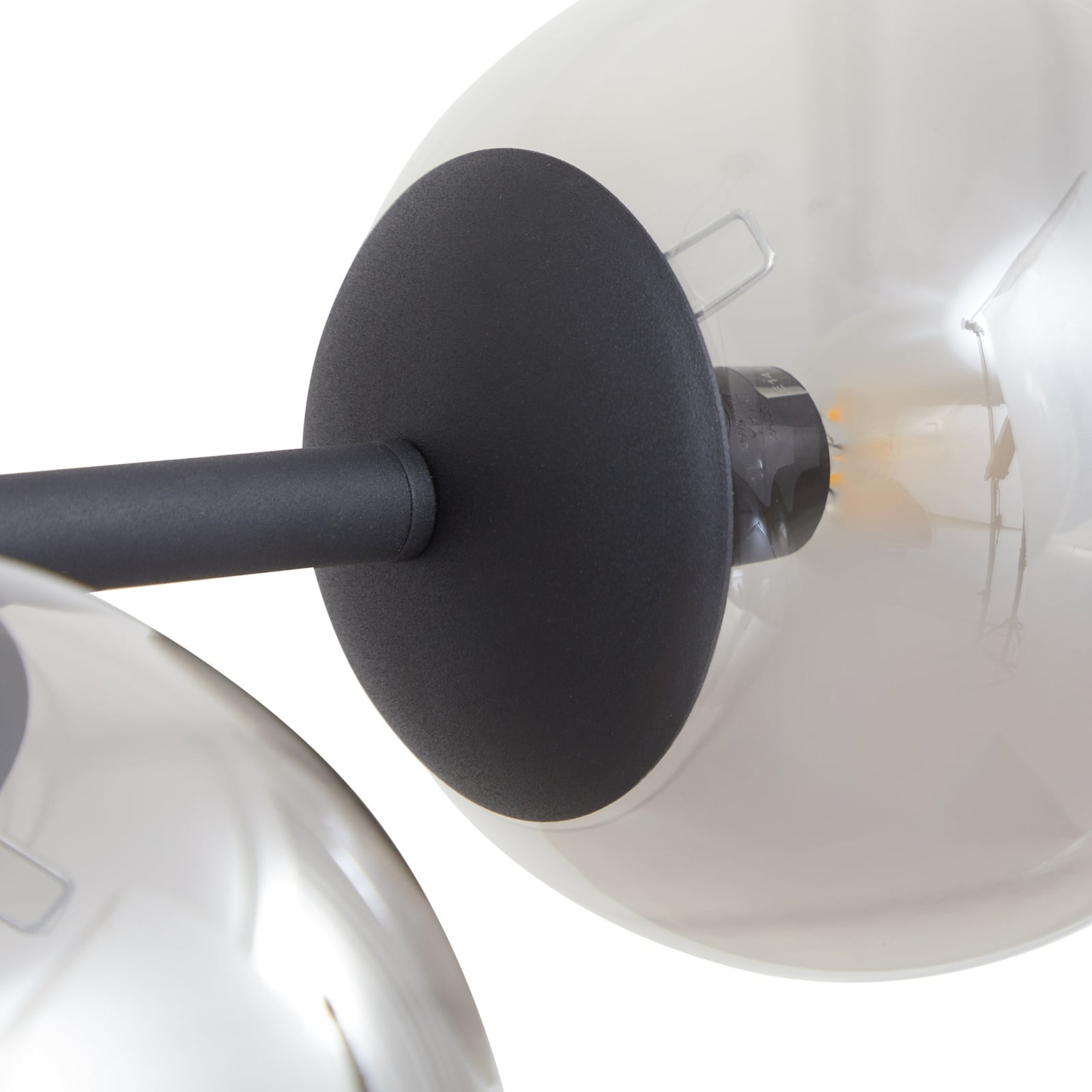 Lindby Pendelleuchte Hängelampe Isamer Kugel rauchgrau Glas Wohnzimmer Esszimmer - 4251911797749