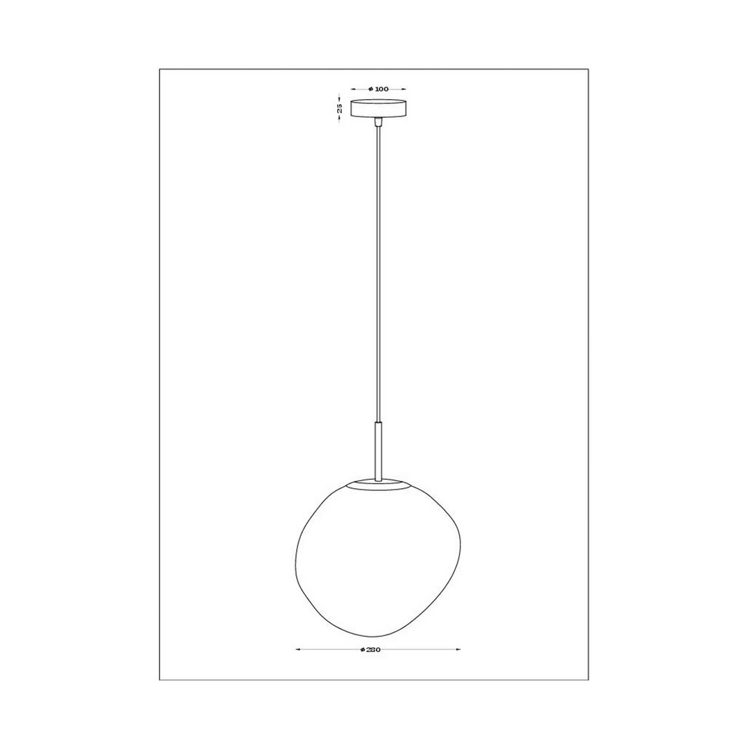 Eco Light Hängeleuchte Pendelleuchte Canopus Goldfarben Glas ø 28 Cm E27 B-Ware - 10035482